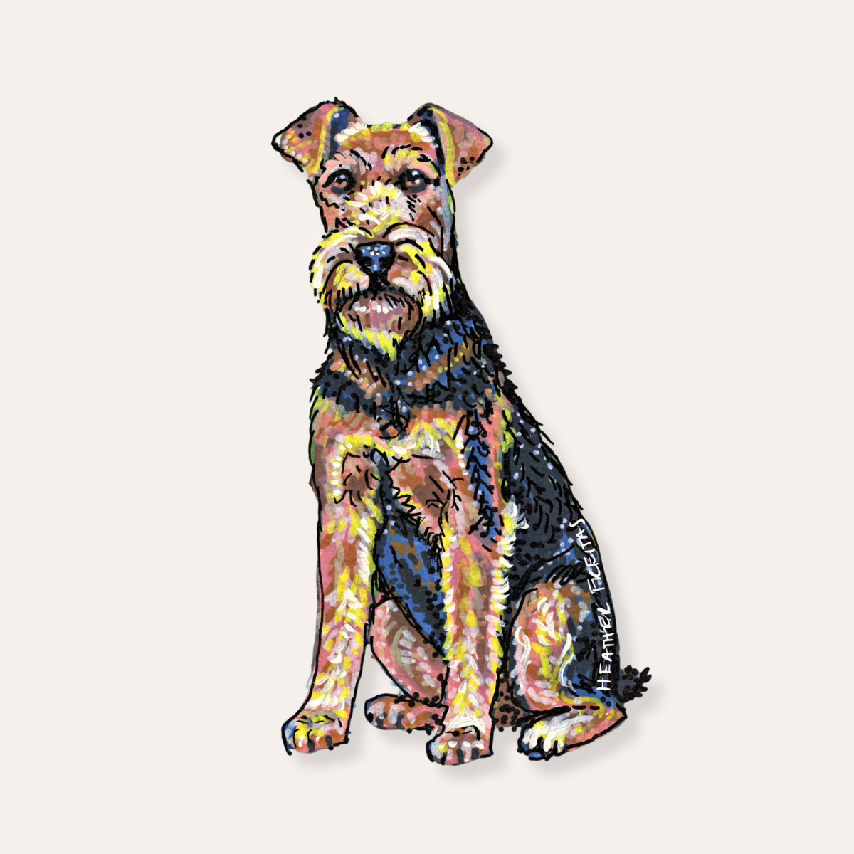 Airedale Dog Sticker