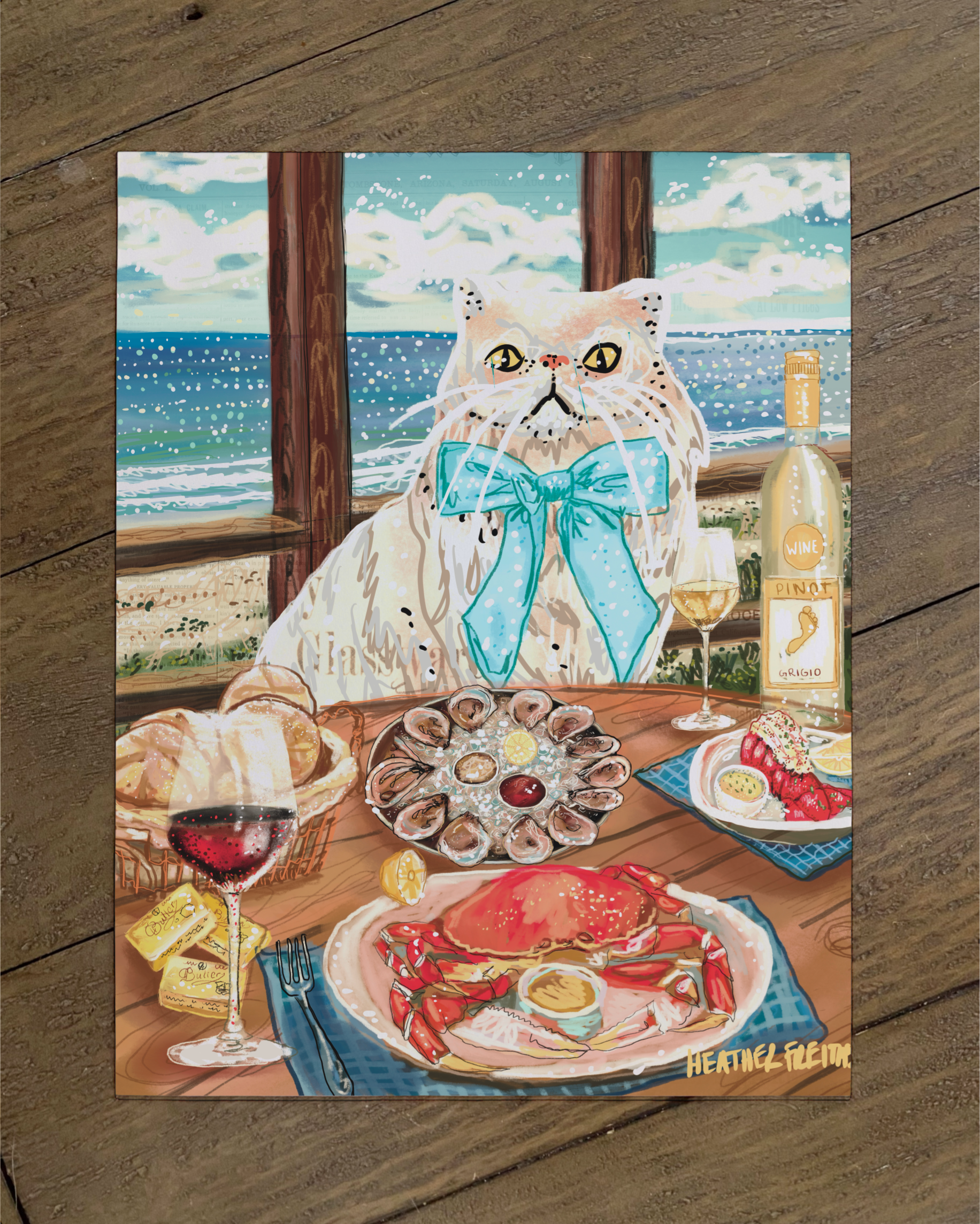 Persain cat - Build Your Pet Portrait Paper Print