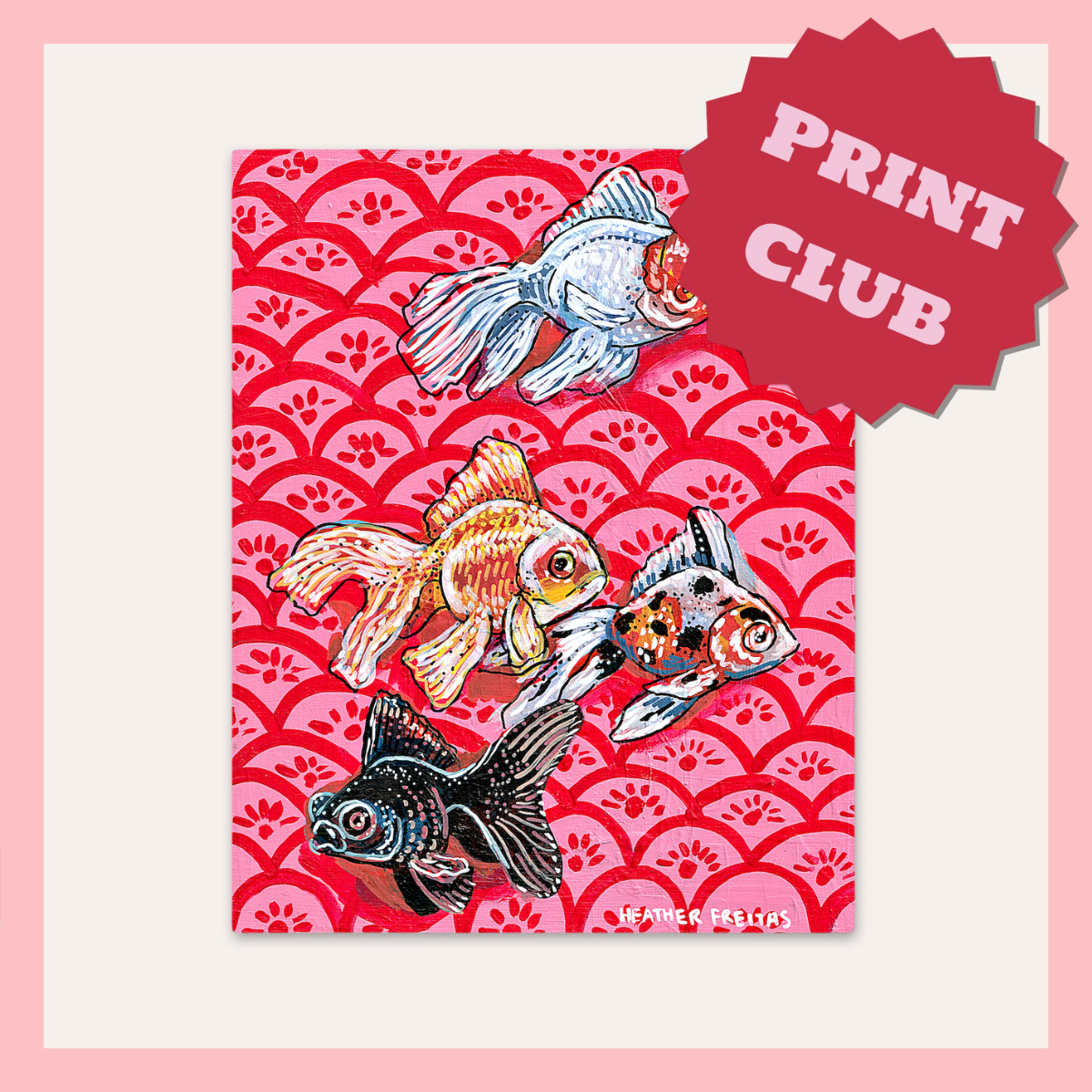 Print Club ( 5x7 inch Embellised Rolled Canvas Print )