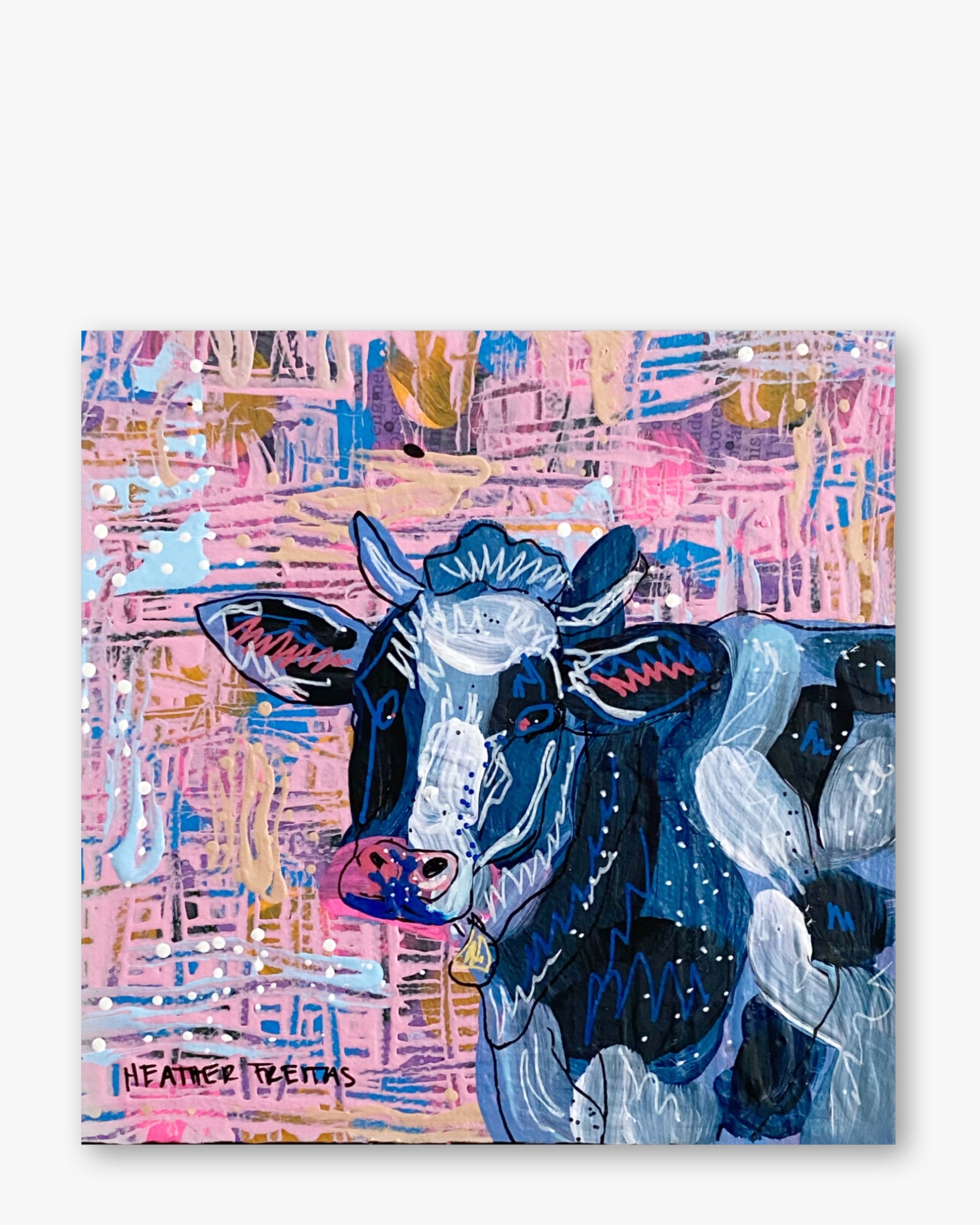 Pink Cow ( Original Painting )