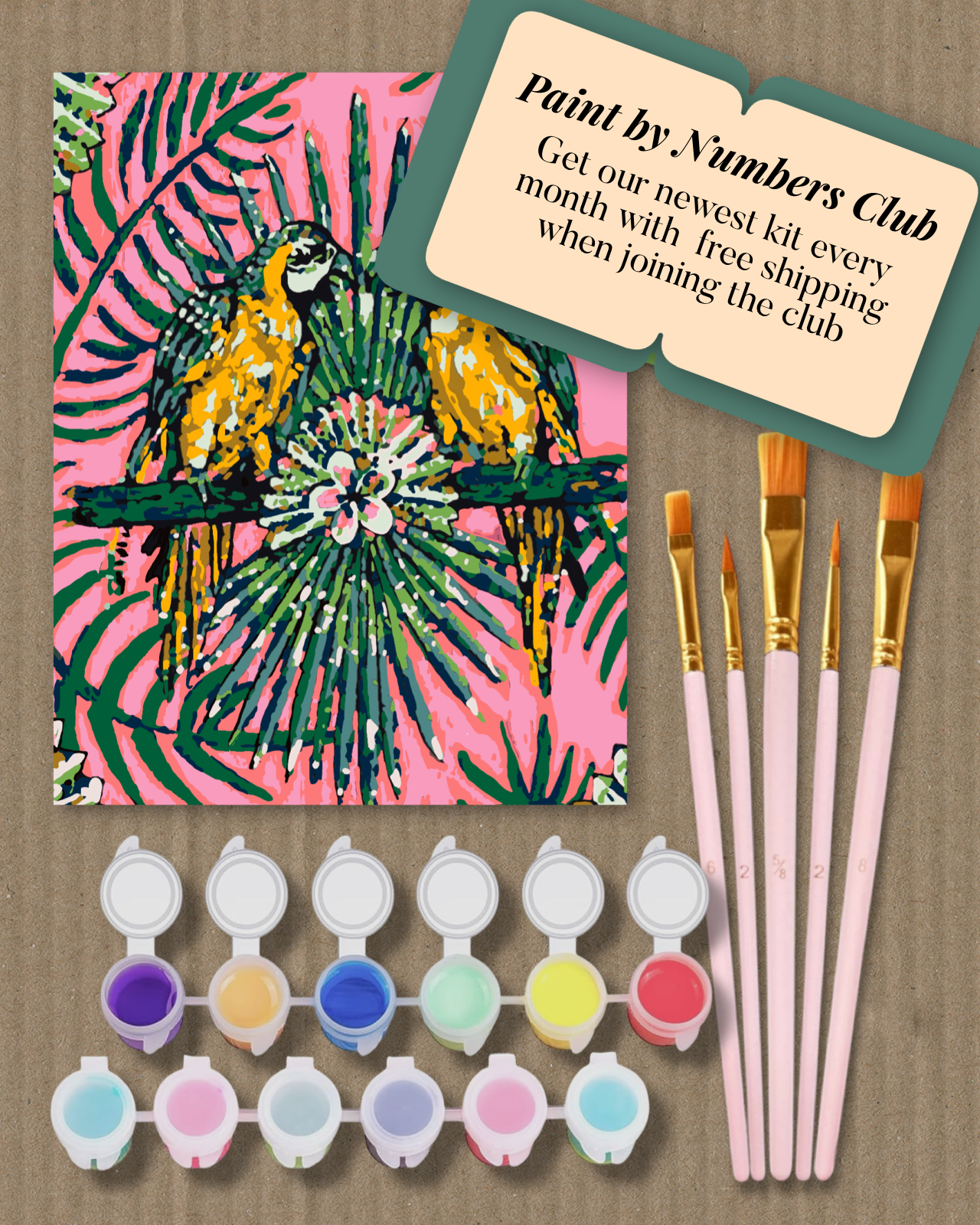 Parrot Paradise - Paint by Numbers Kit
