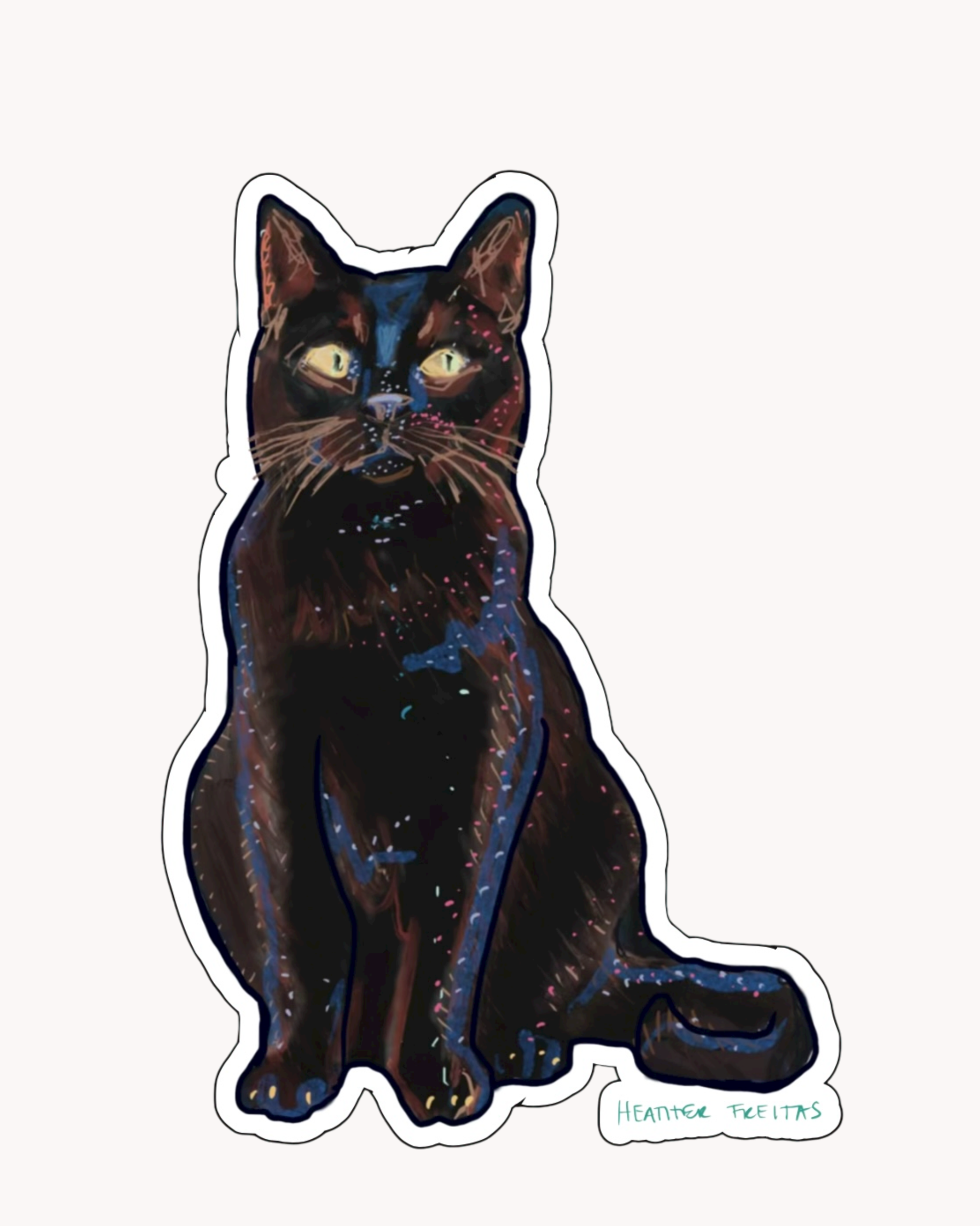 Black Kitty Sticker