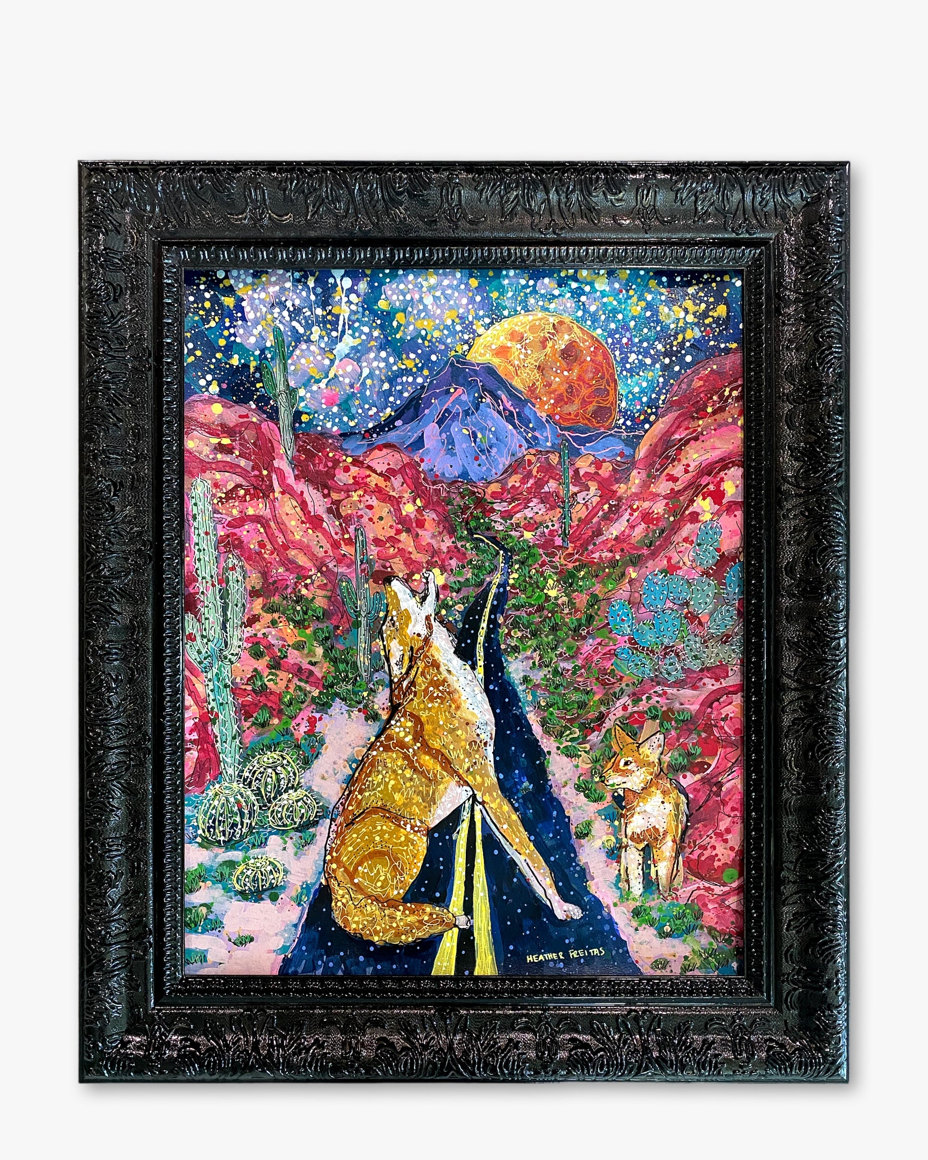 Desert Moon ( Original Painting ) - Heather Freitas - fine art home deccor