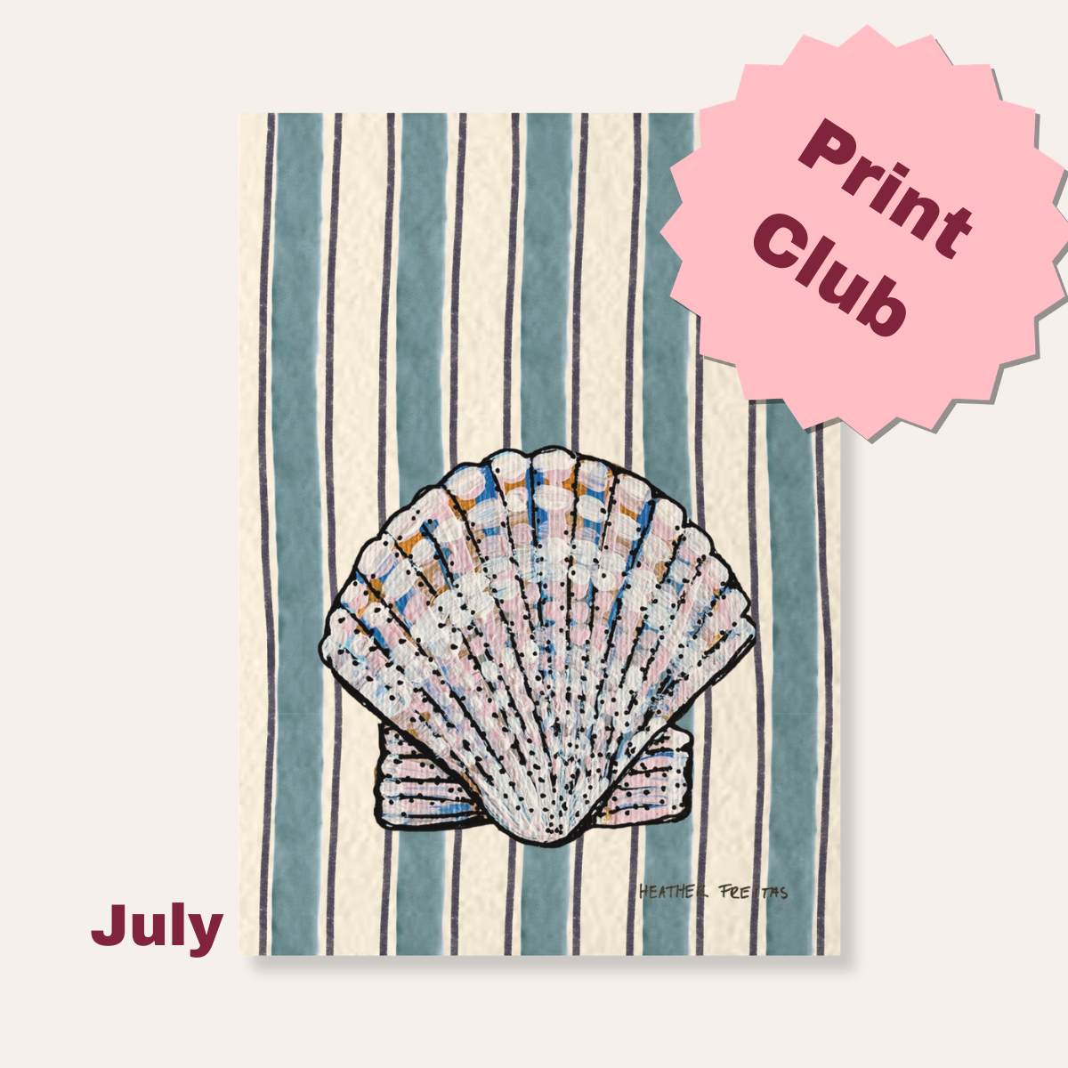 Print Club ( 5x7 inch Rolled Canvas Print )