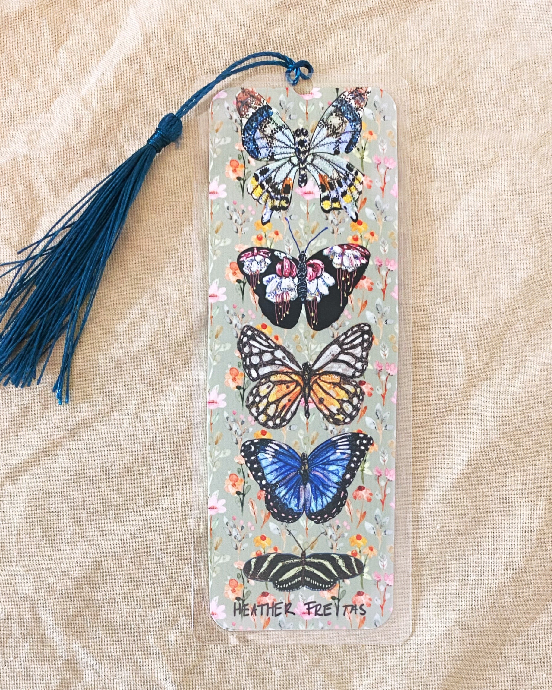 Floral Butterfly Bookmark