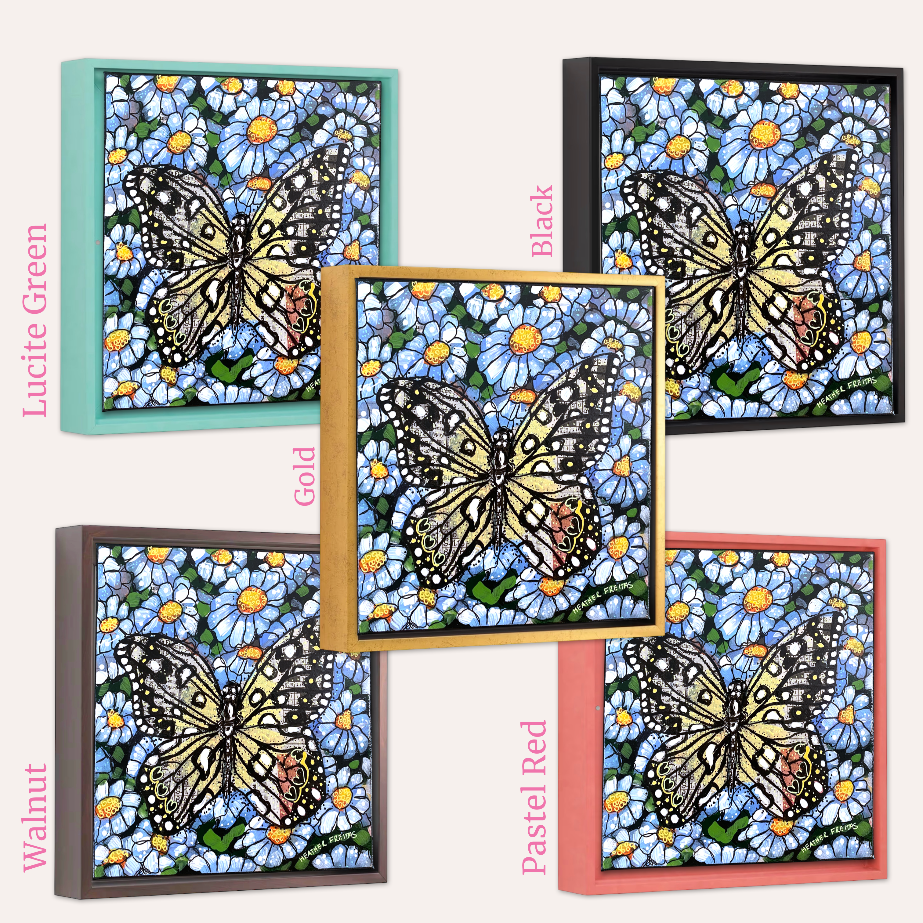 Daisy Butterfly ( original painting )