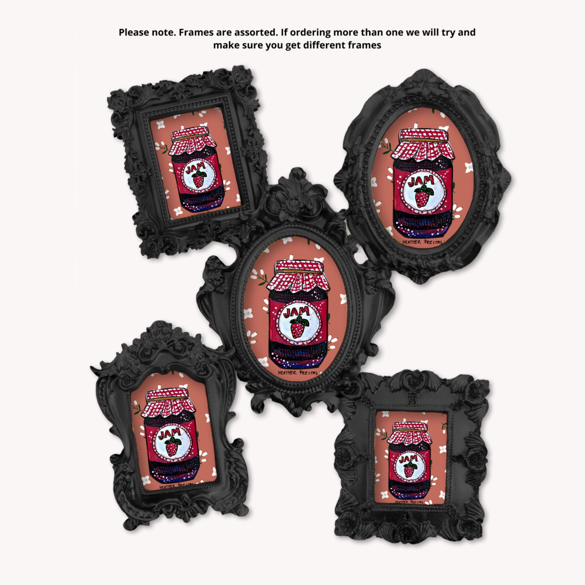 Strawberry Jam Framed Small Magnet