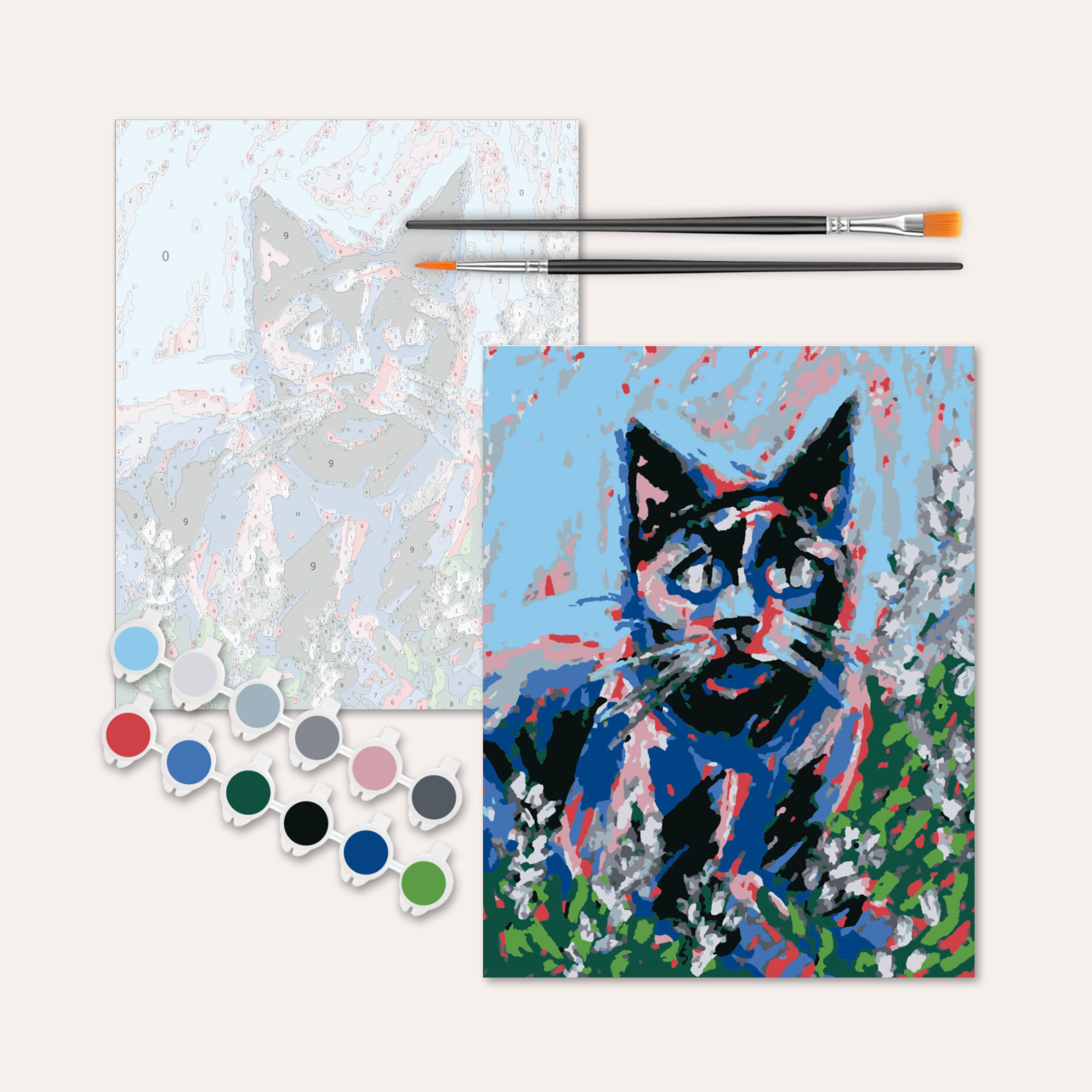 Lilac Cat - Paint by Numbers Kit