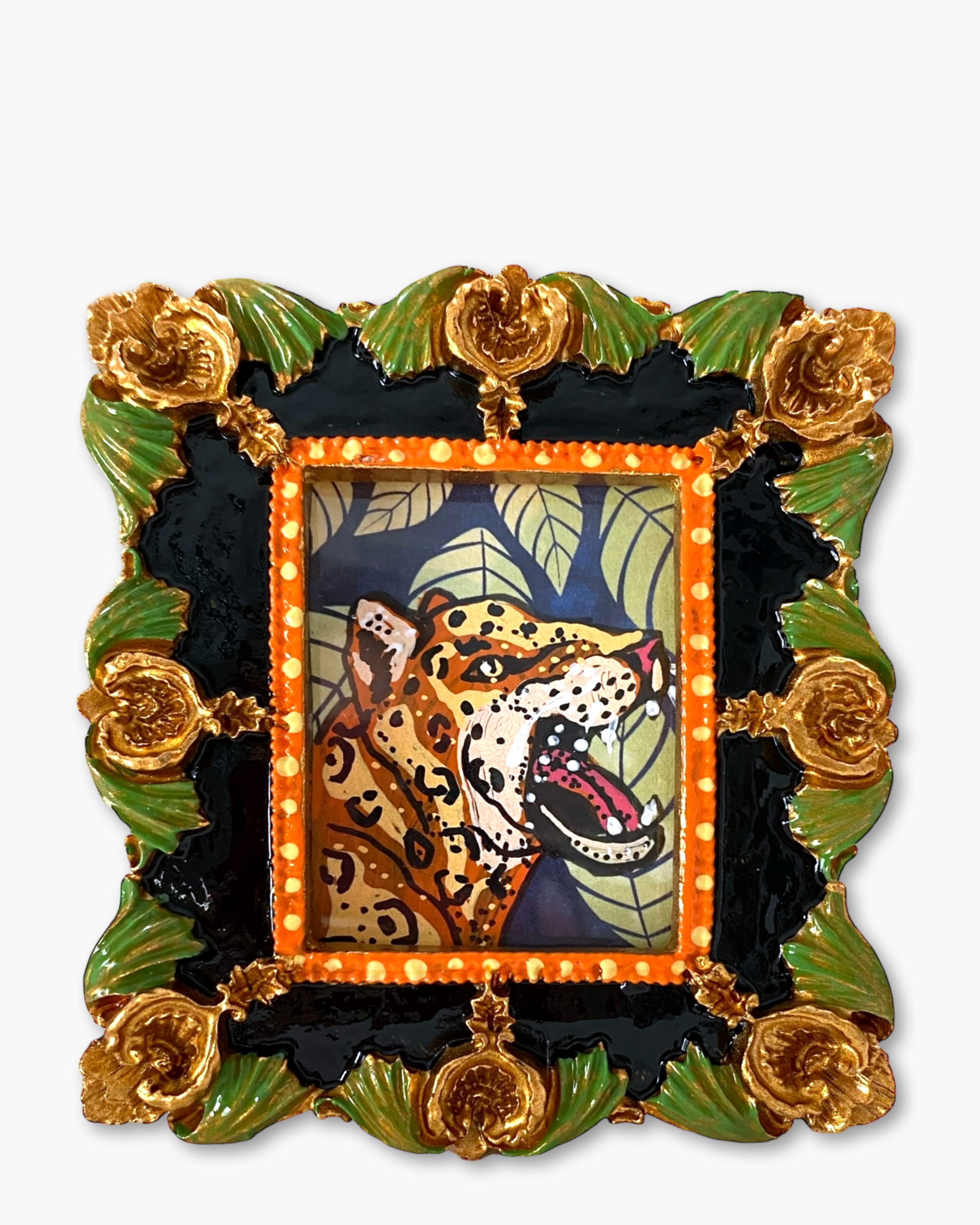 Roaring Jaguar ( Mini Original Painting )