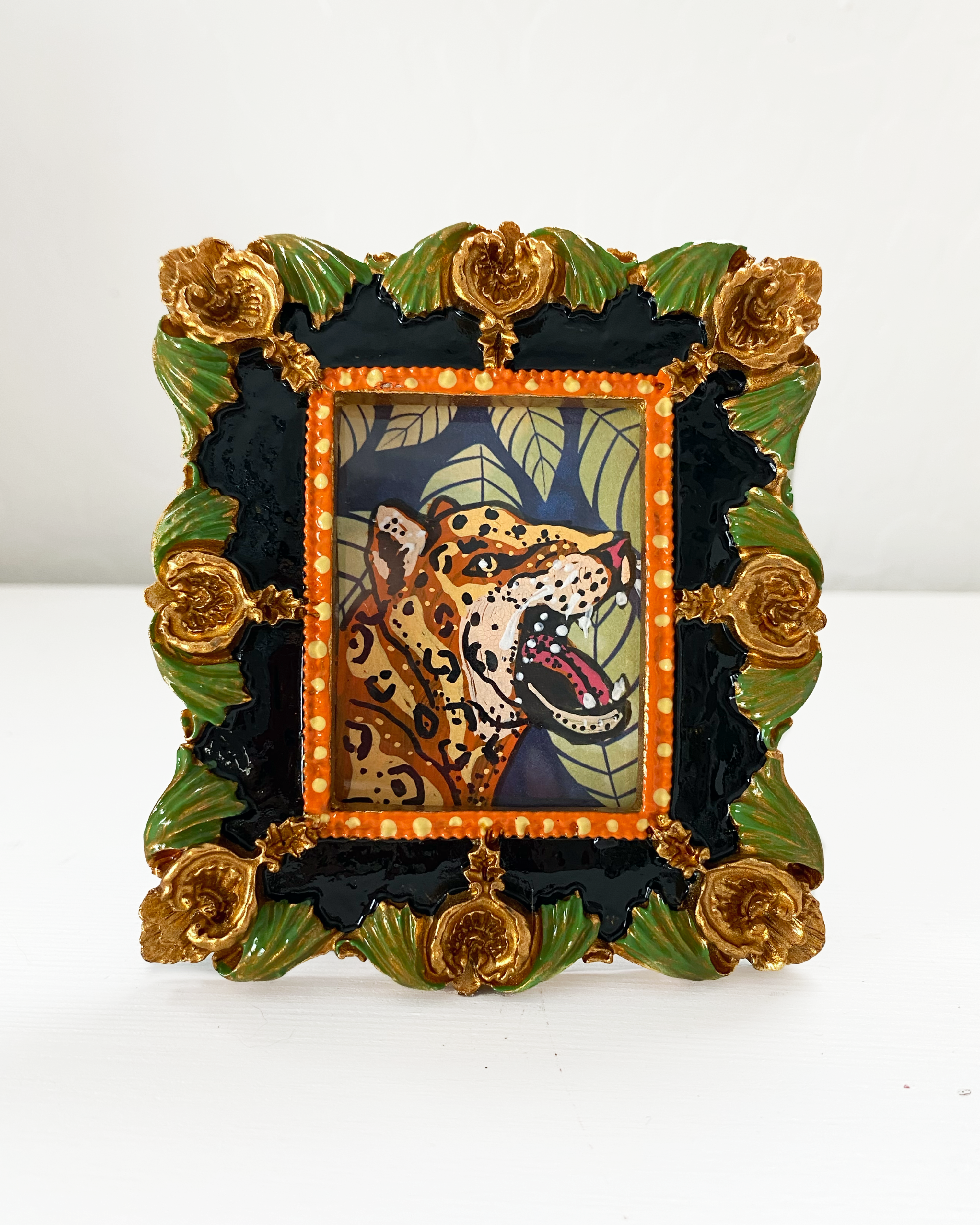 Roaring Jaguar ( Mini Original Painting )