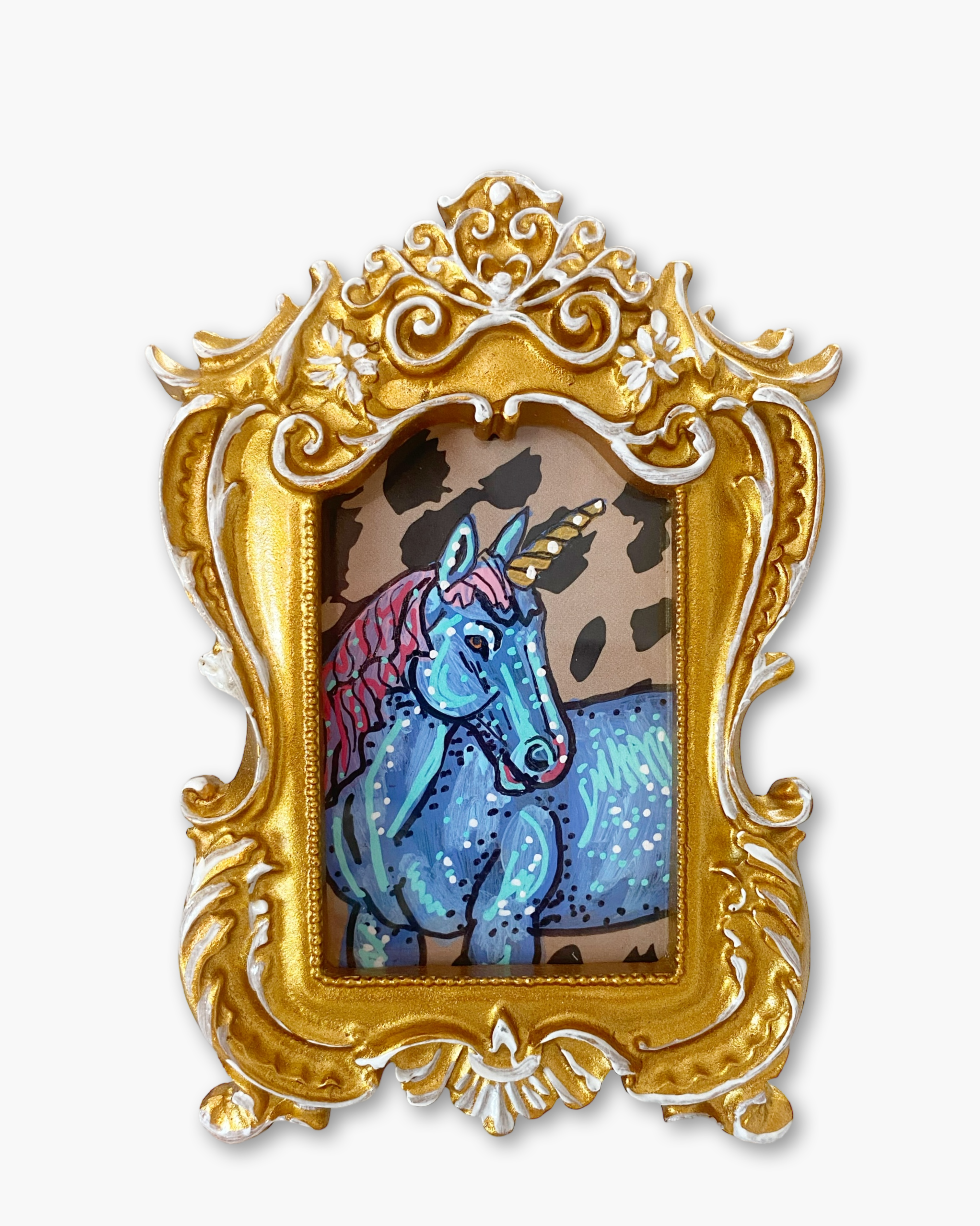 Gold Glam Unicorn ( Mini Original Painting )