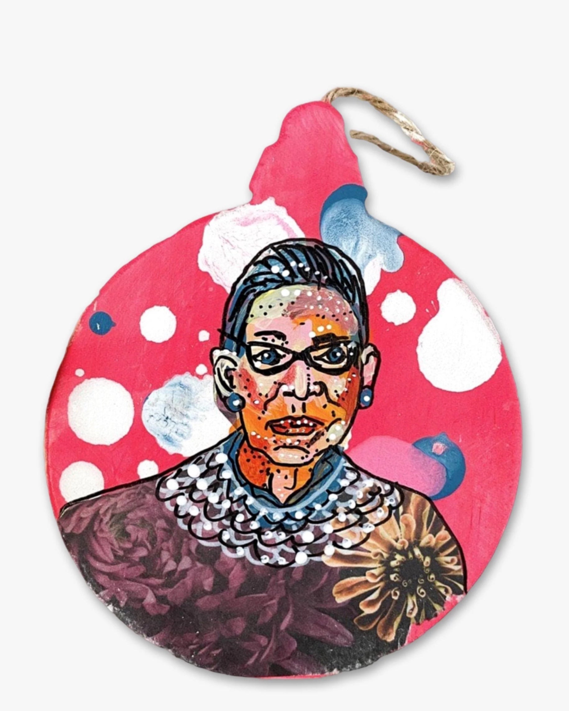 RBG Hot Pink - Hand Painted Ornament