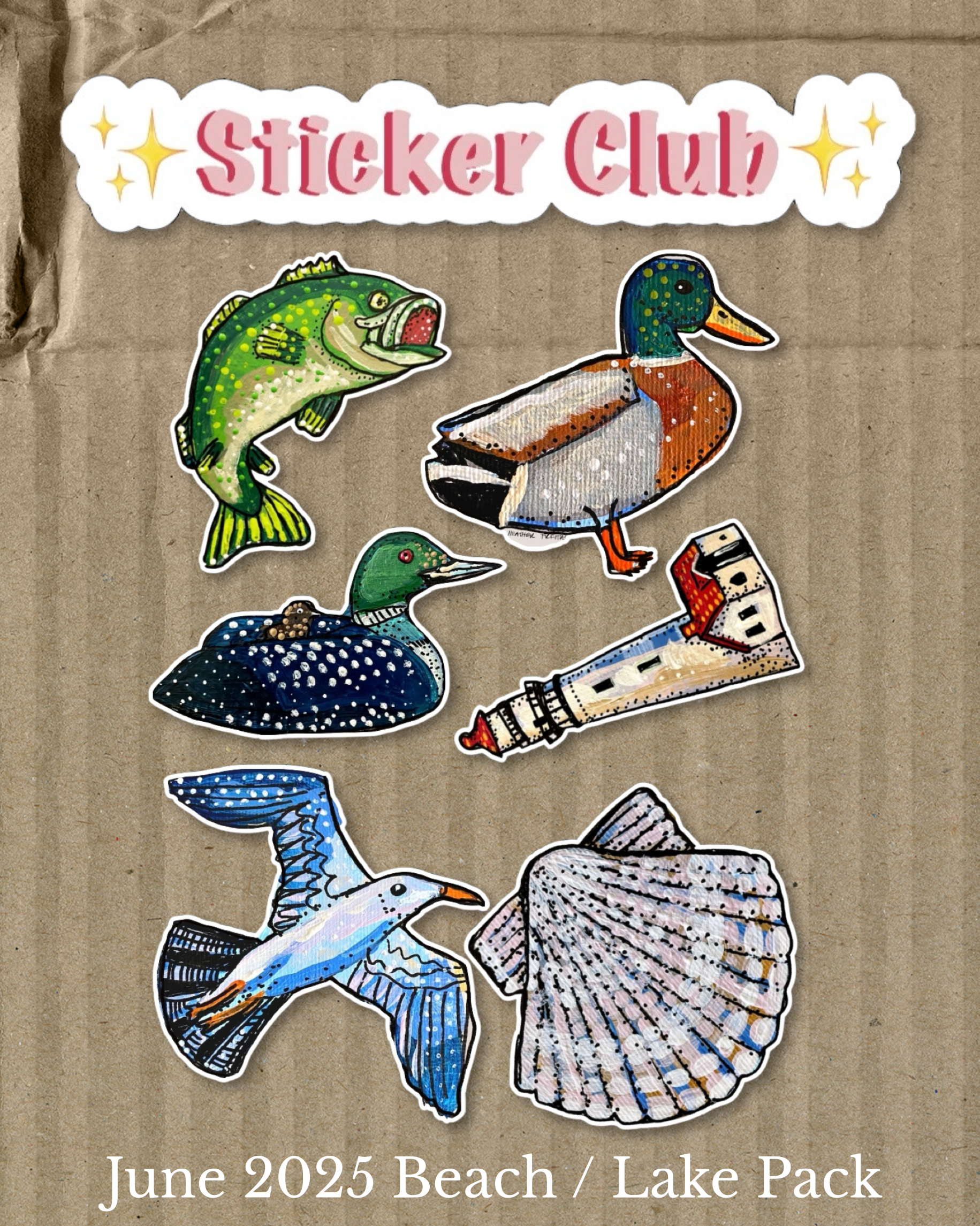 Sticker Club ( Get 6 sticker & Free Shipping )