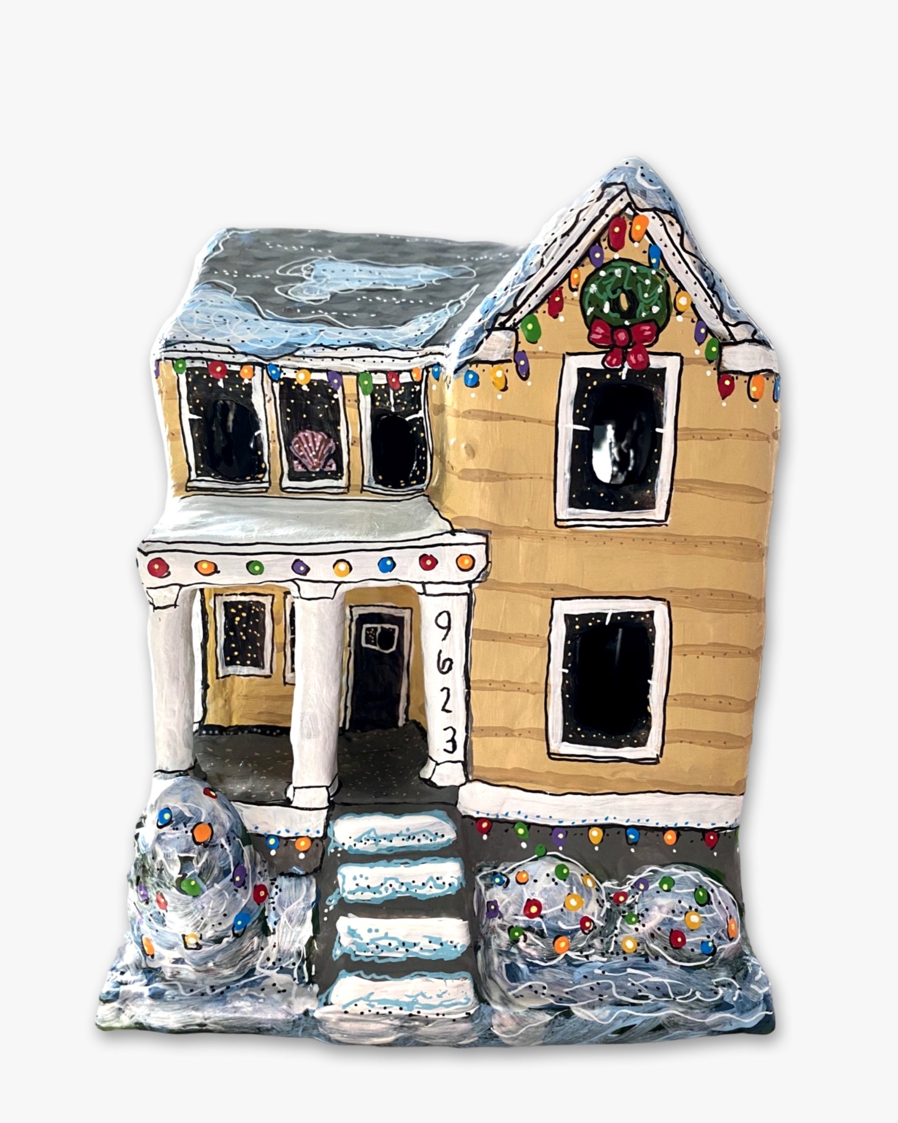 A Beach House - Christmas Village House - Heather Freitas - fine art home deccor