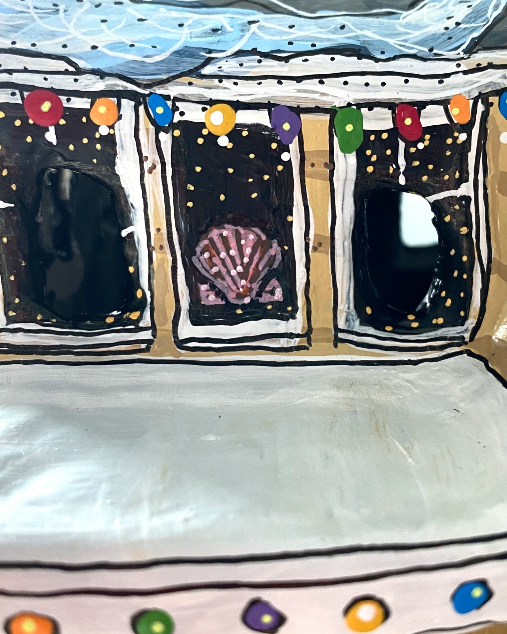 A Beach House - Christmas Village House - Heather Freitas - fine art home deccor