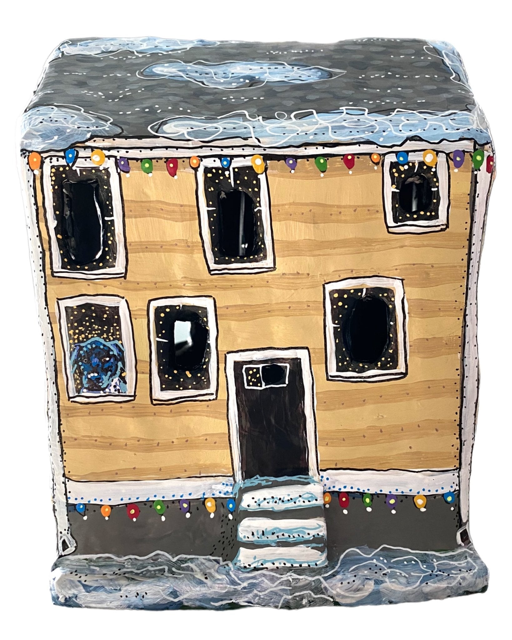 A Beach House - Christmas Village House - Heather Freitas - fine art home deccor