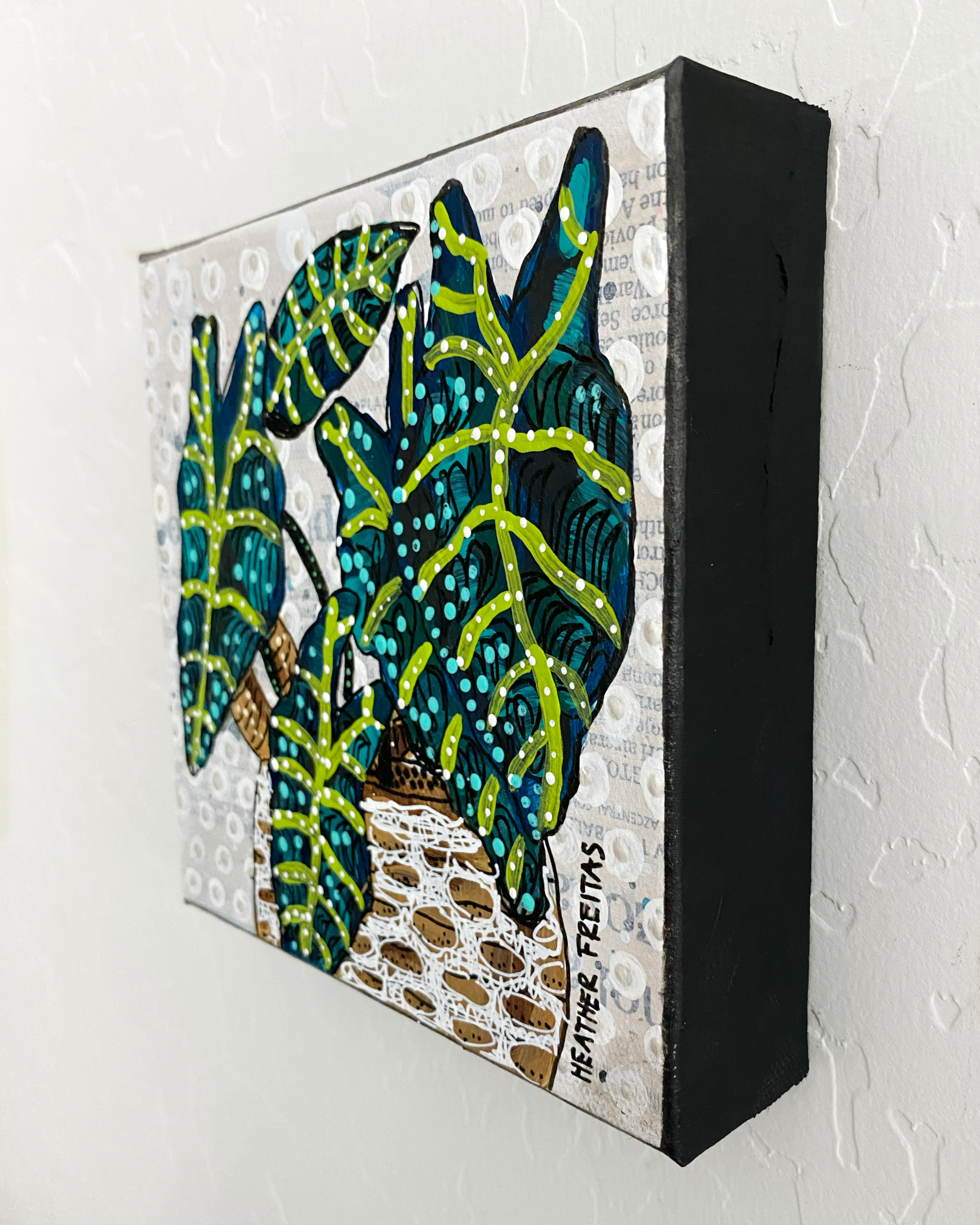 Alocasia ( Original Painting ) - Heather Freitas - fine art home deccor