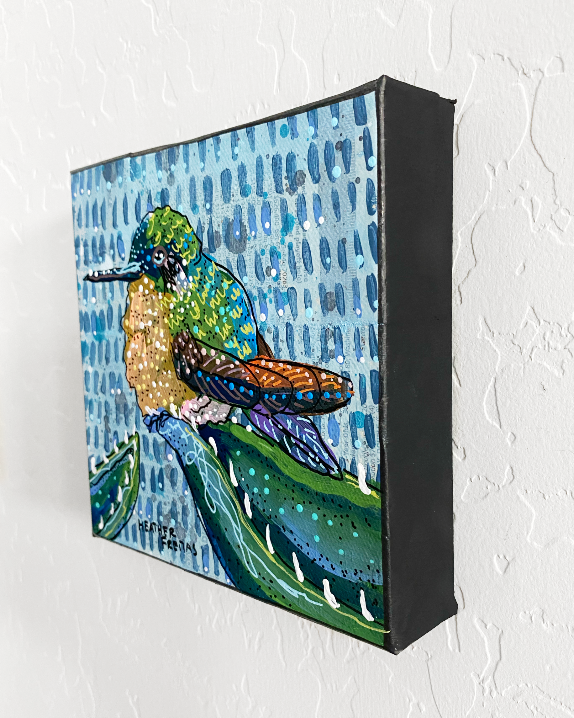 Aloe Hummingbird ( Original Painting ) - Heather Freitas - fine art home deccor