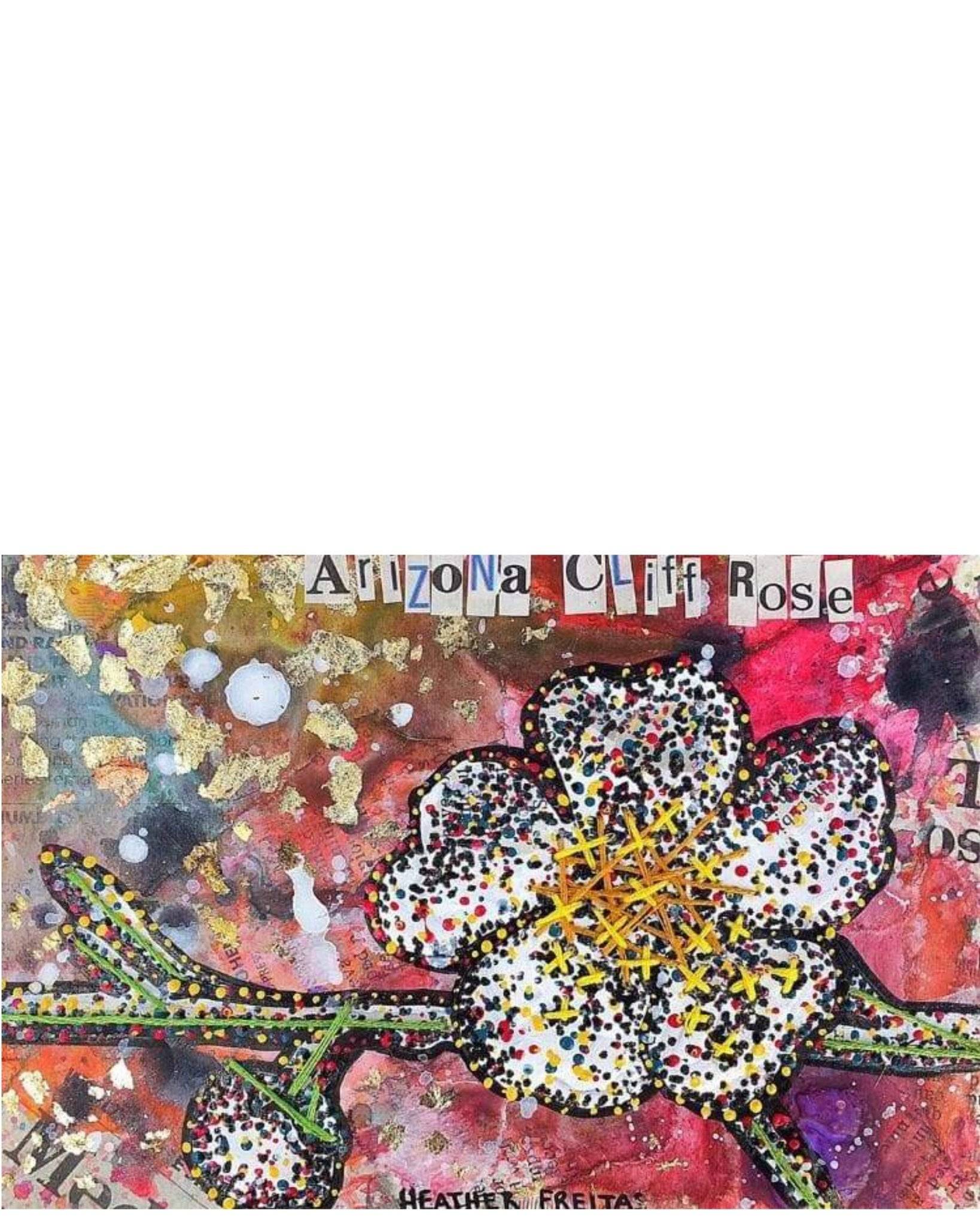 Arizona Cliff Rose - Heather Freitas - fine art home deccor