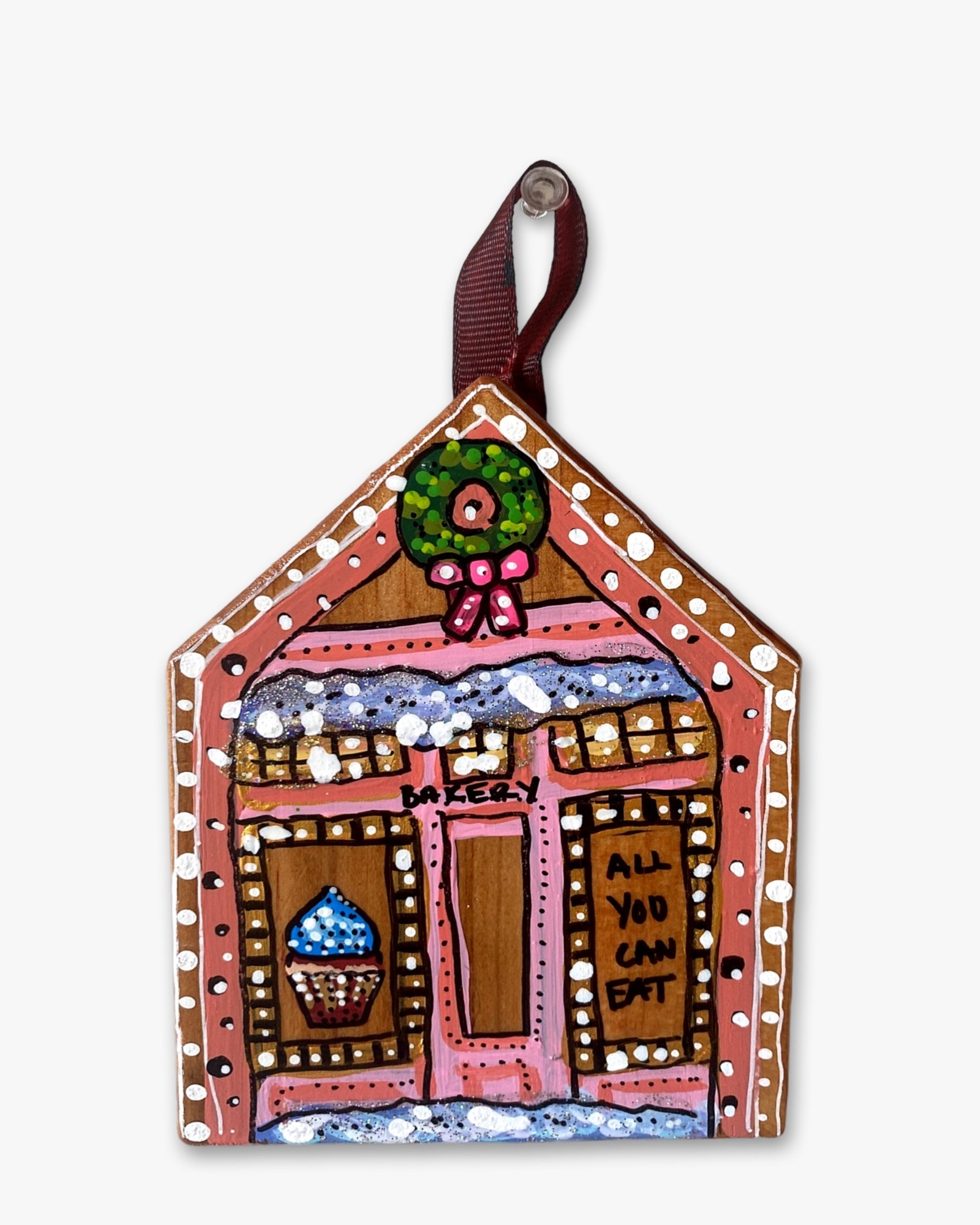 Bakery - Hand Painted Ornament - Heather Freitas - fine art home deccor