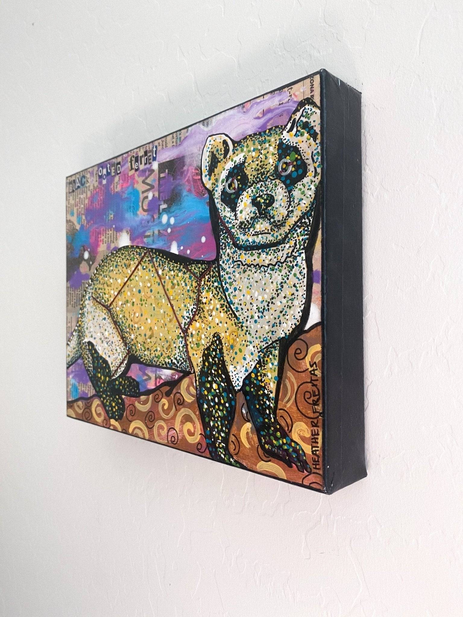 Black Footed Ferret - Heather Freitas - fine art home deccor