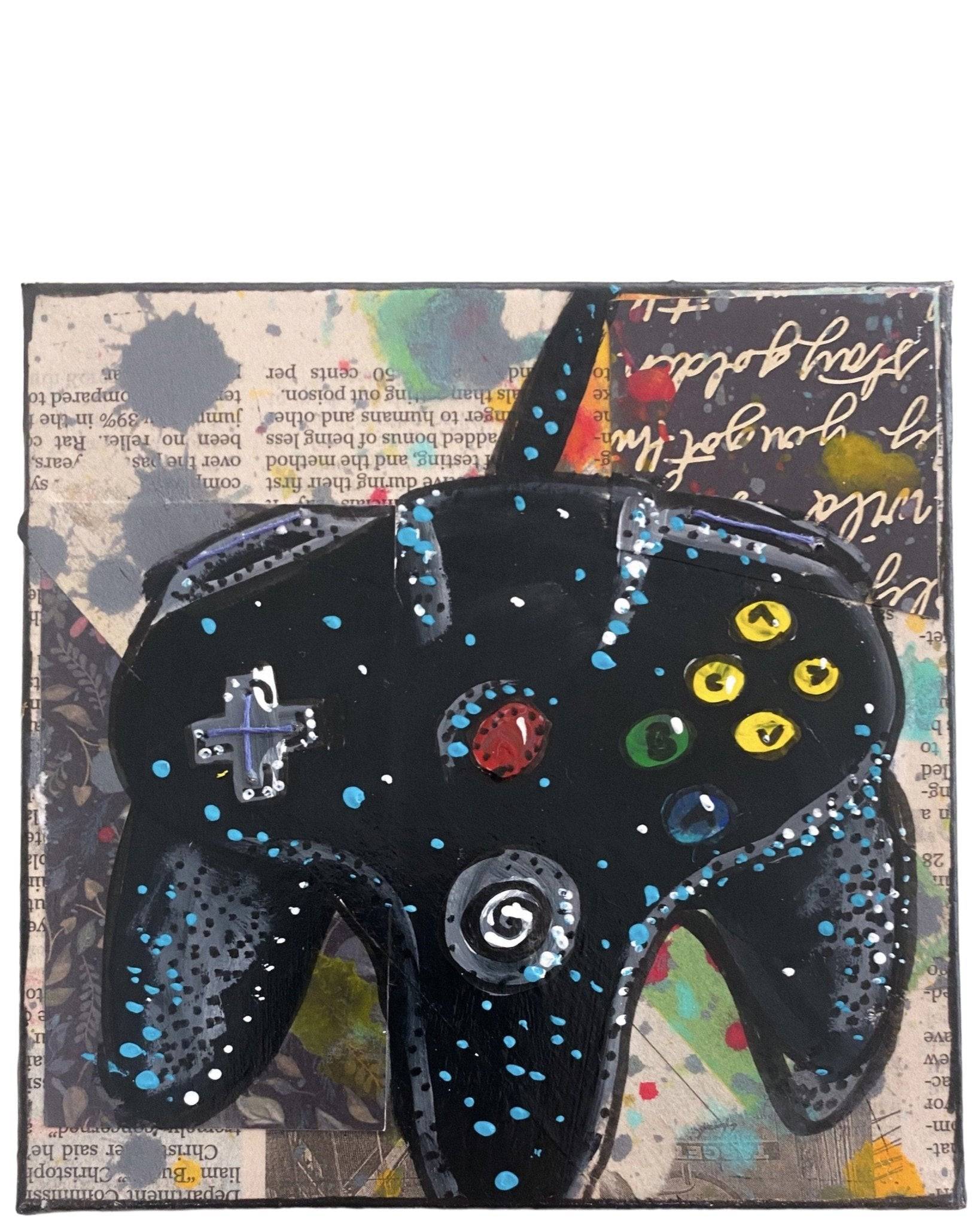 Black N64 Remote - Heather Freitas - fine art home deccor