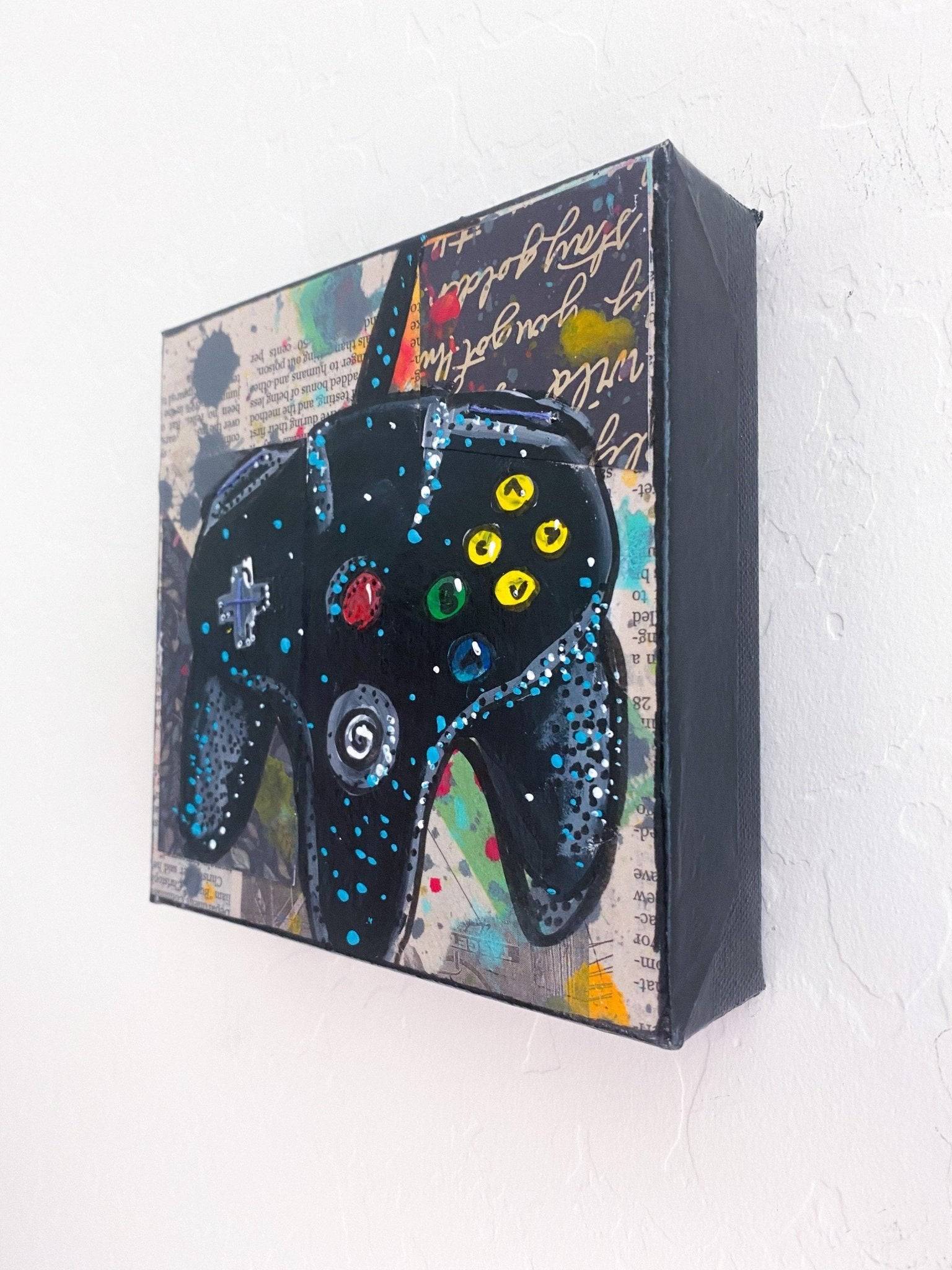 Black N64 Remote - Heather Freitas - fine art home deccor