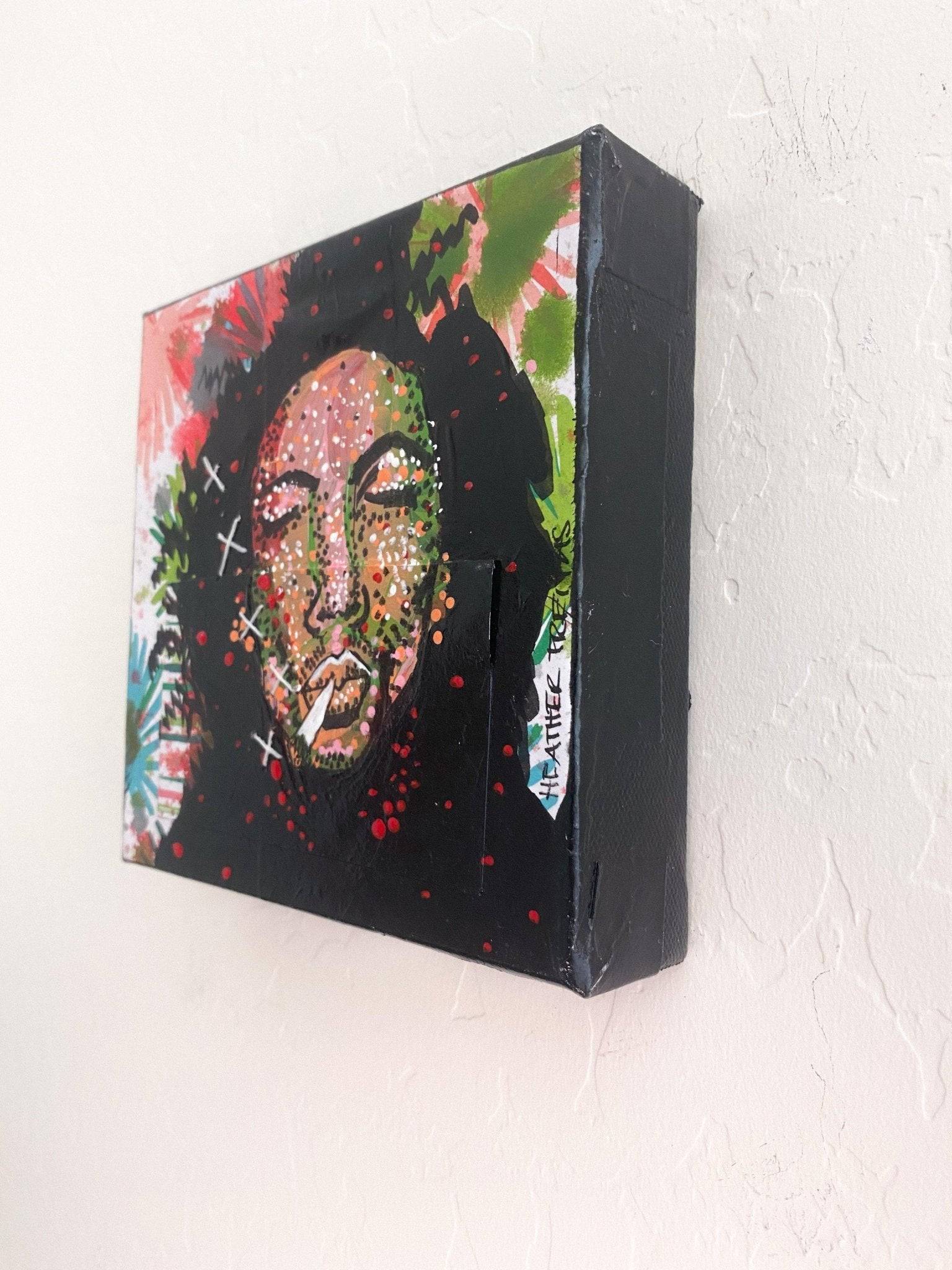 Bob Marley Smoking Study - Bob Marley - Heather Freitas - fine art home deccor