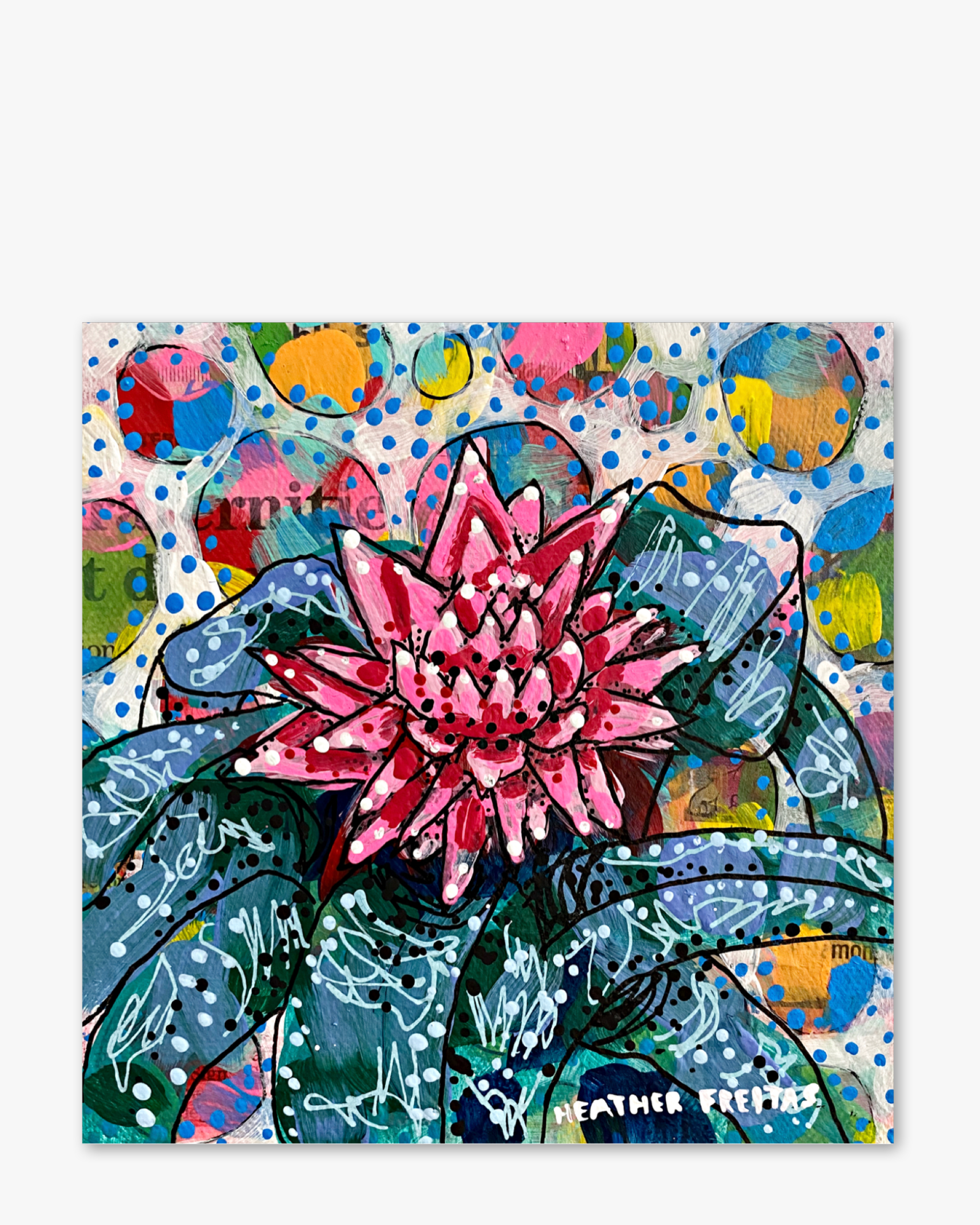 Bromeliad ( Original Painting ) - Heather Freitas - fine art home deccor
