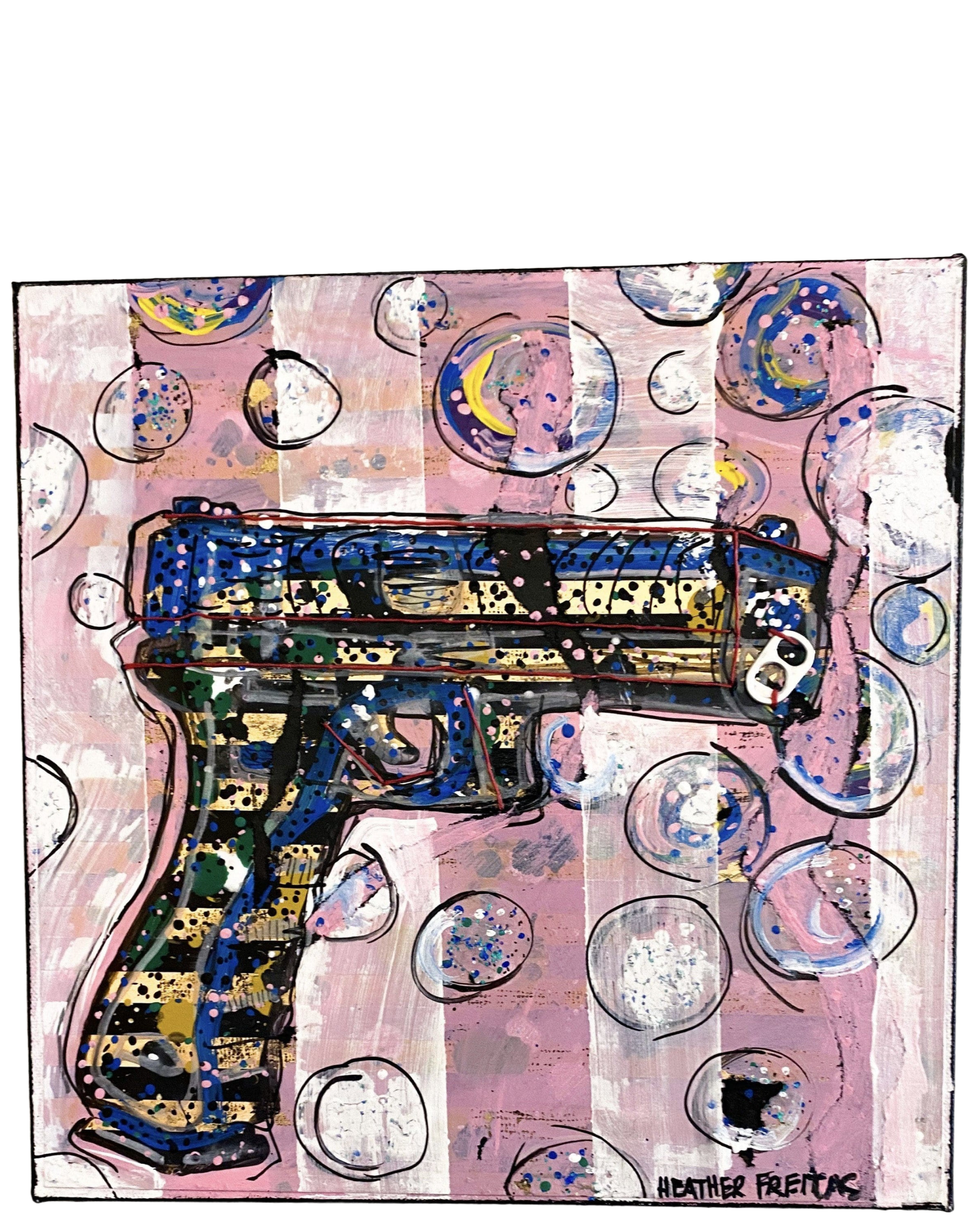 Bubbles Not Bullets - Heather Freitas - fine art home deccor