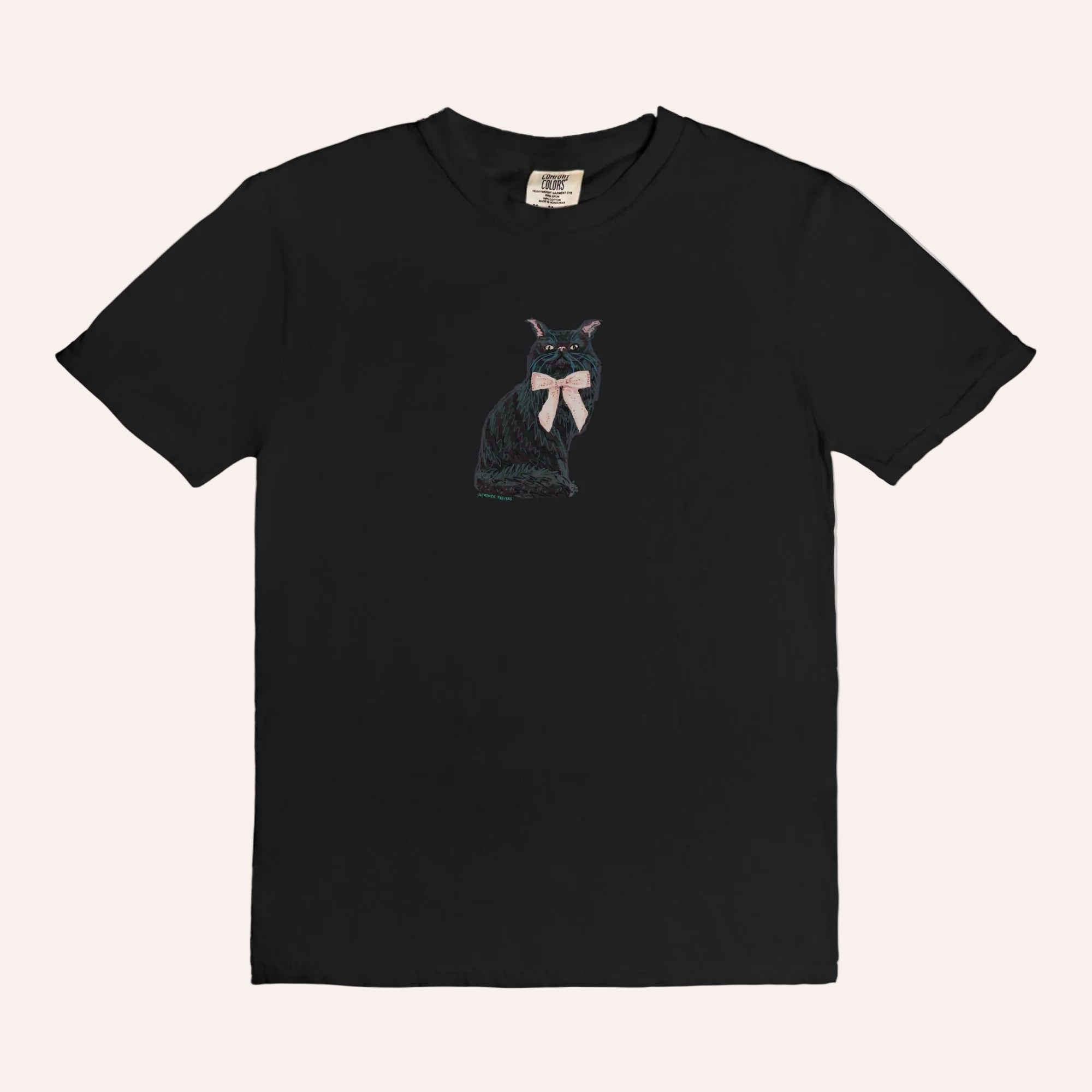 Black Cat With Bow
