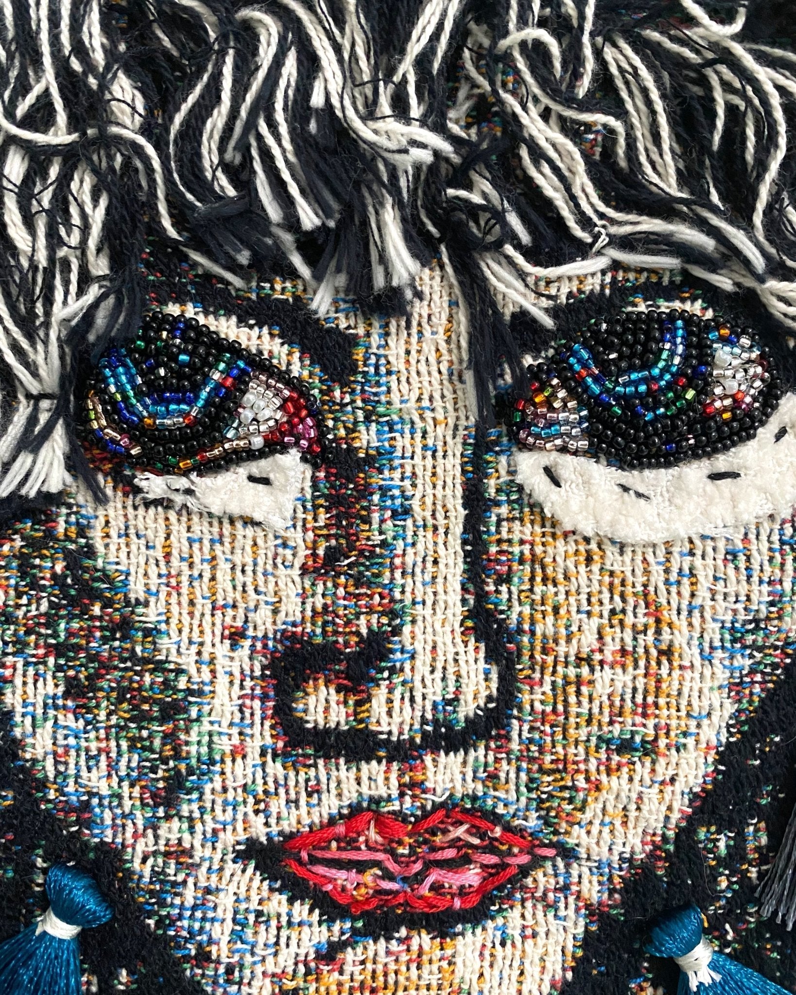 Depression ( Fine Art Tapestry With Beaded Accents ) - Heather Freitas - fine art home deccor
