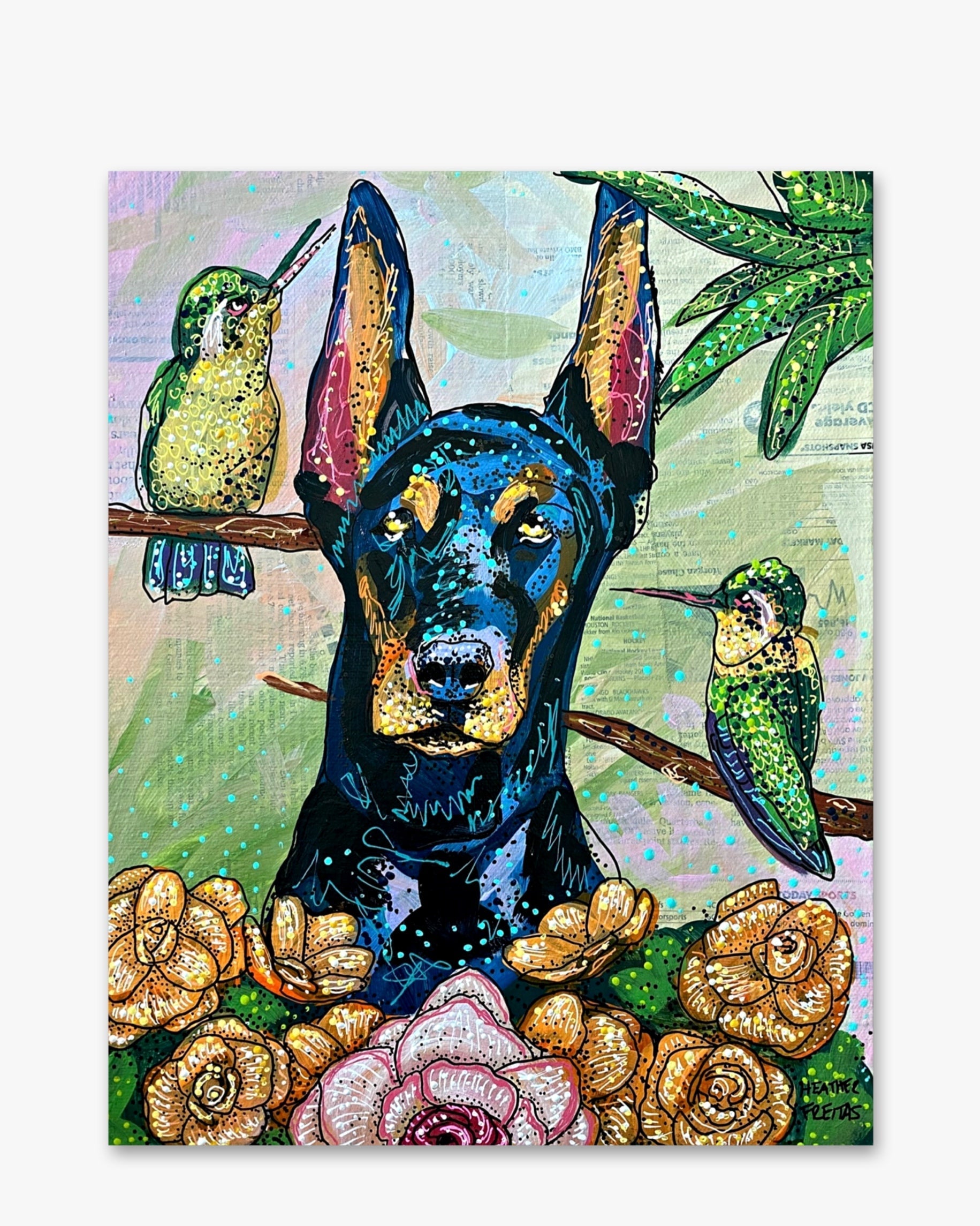 Doberman - Heather Freitas - fine art home deccor