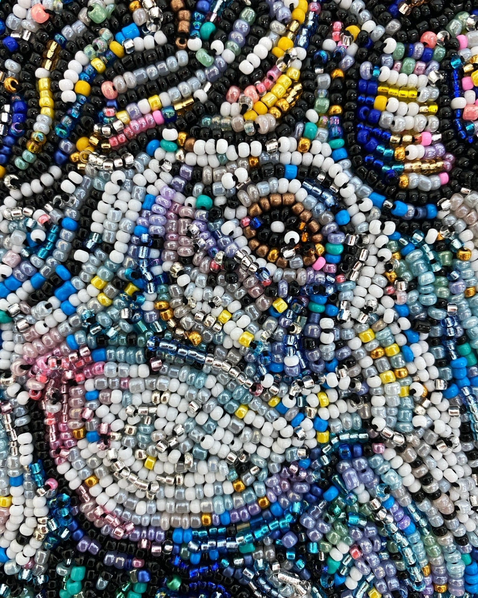 Emerald Unicorn - Fully Beaded Artwork - Heather Freitas - fine art home deccor