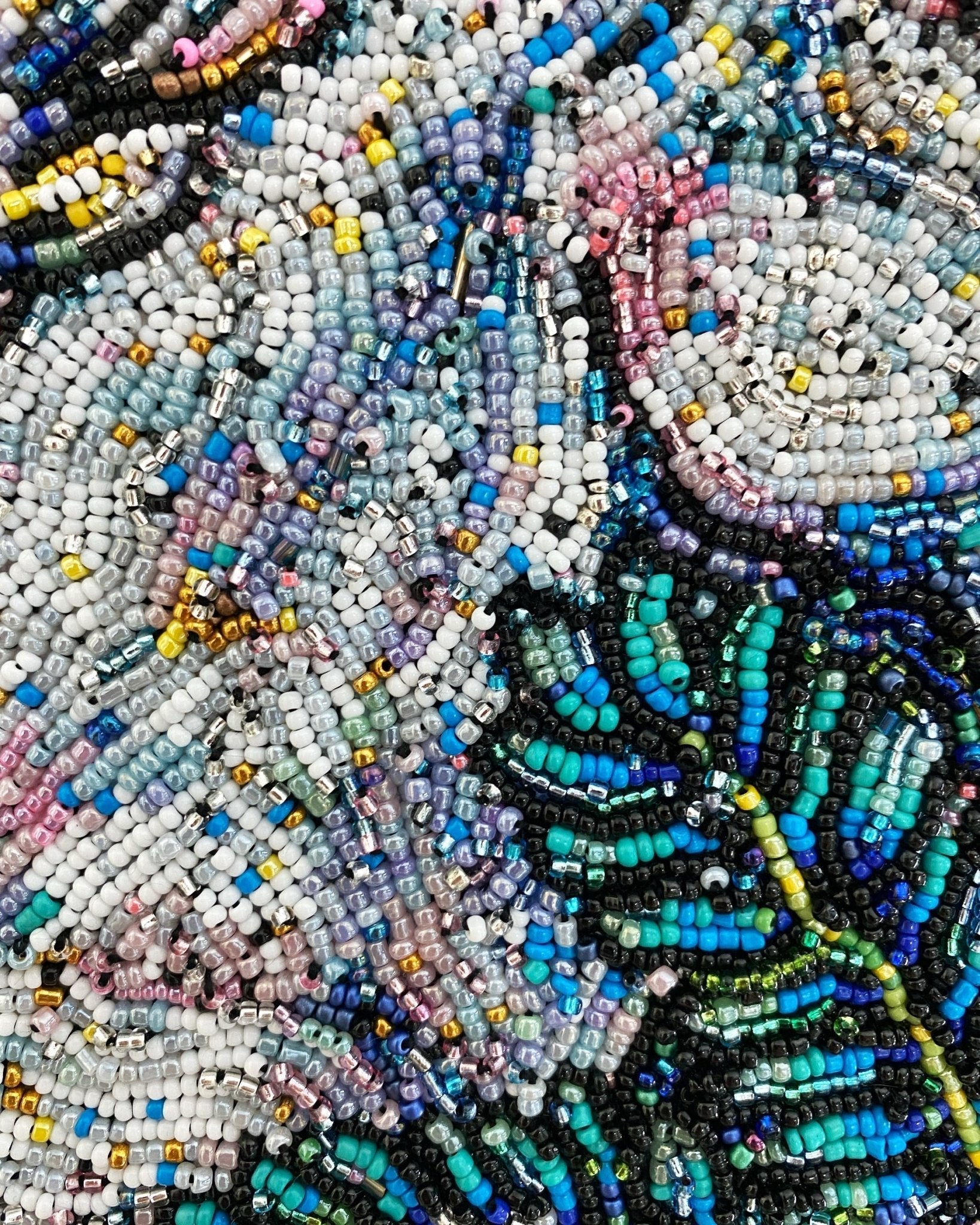 Emerald Unicorn - Fully Beaded Artwork - Heather Freitas - fine art home deccor