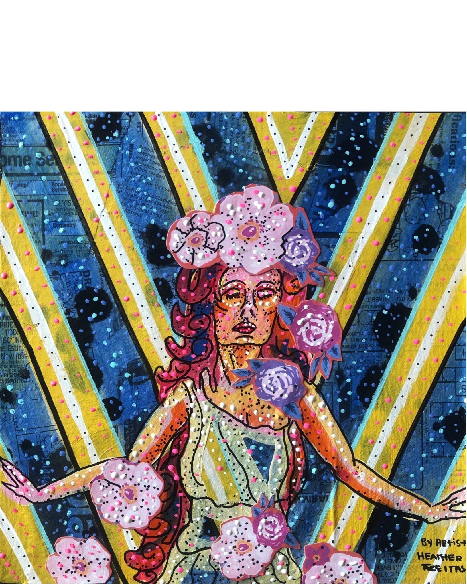Flower Goddess - Heather Freitas - fine art home deccor