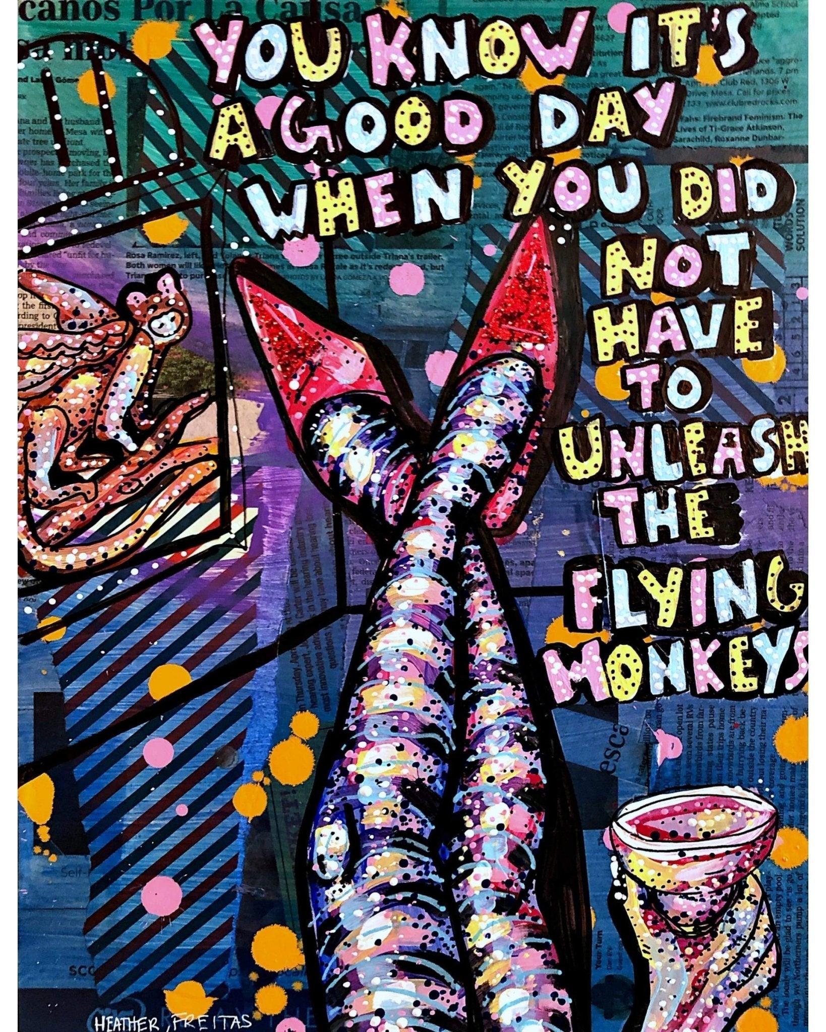 Flying Monkeys- Ombré Edition - Heather Freitas - fine art home deccor