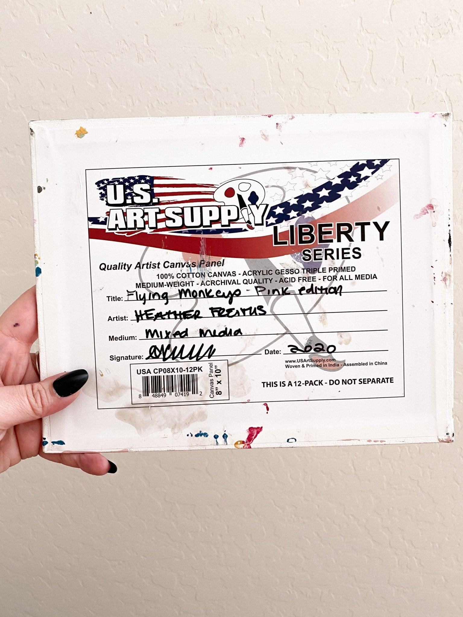 Flying Monkeys - Pink Glitter Edition - Heather Freitas - fine art home deccor