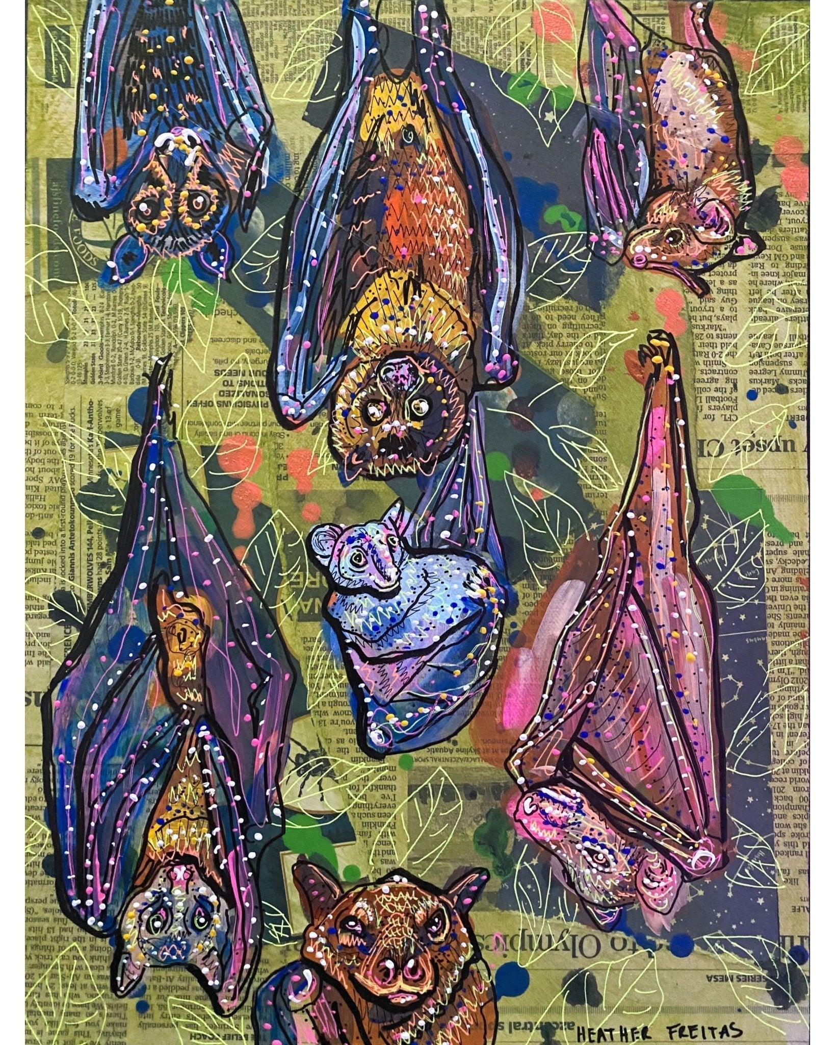 Fruit Bats - Heather Freitas - fine art home deccor