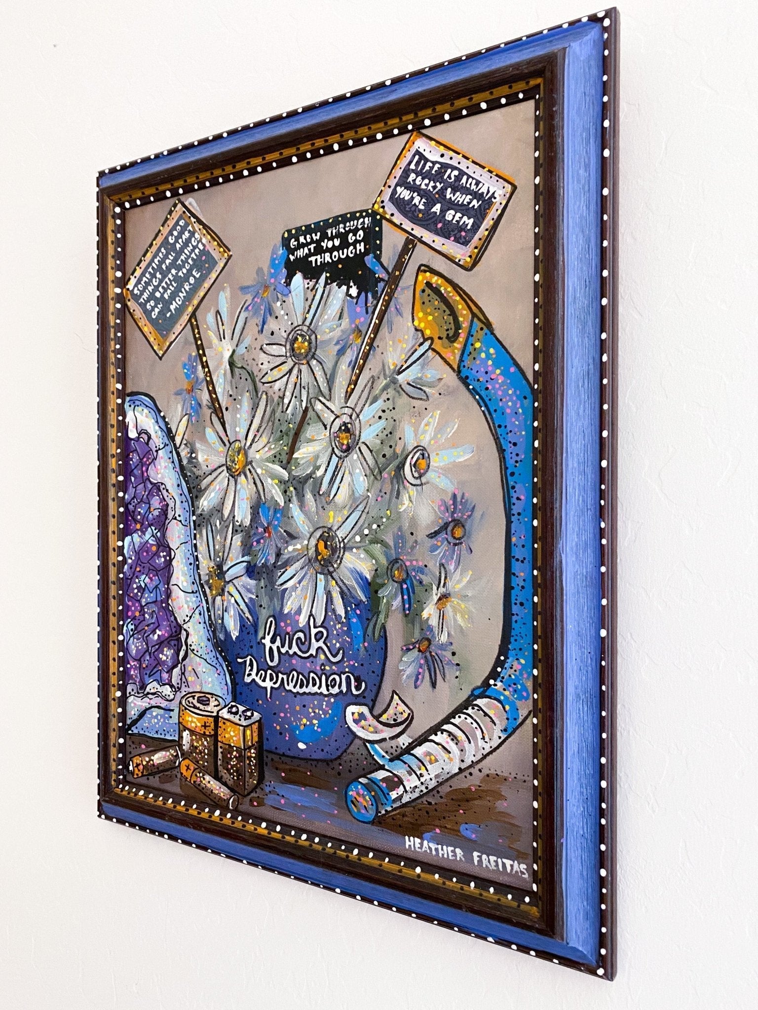 Fuck Depression - Heather Freitas - fine art home deccor