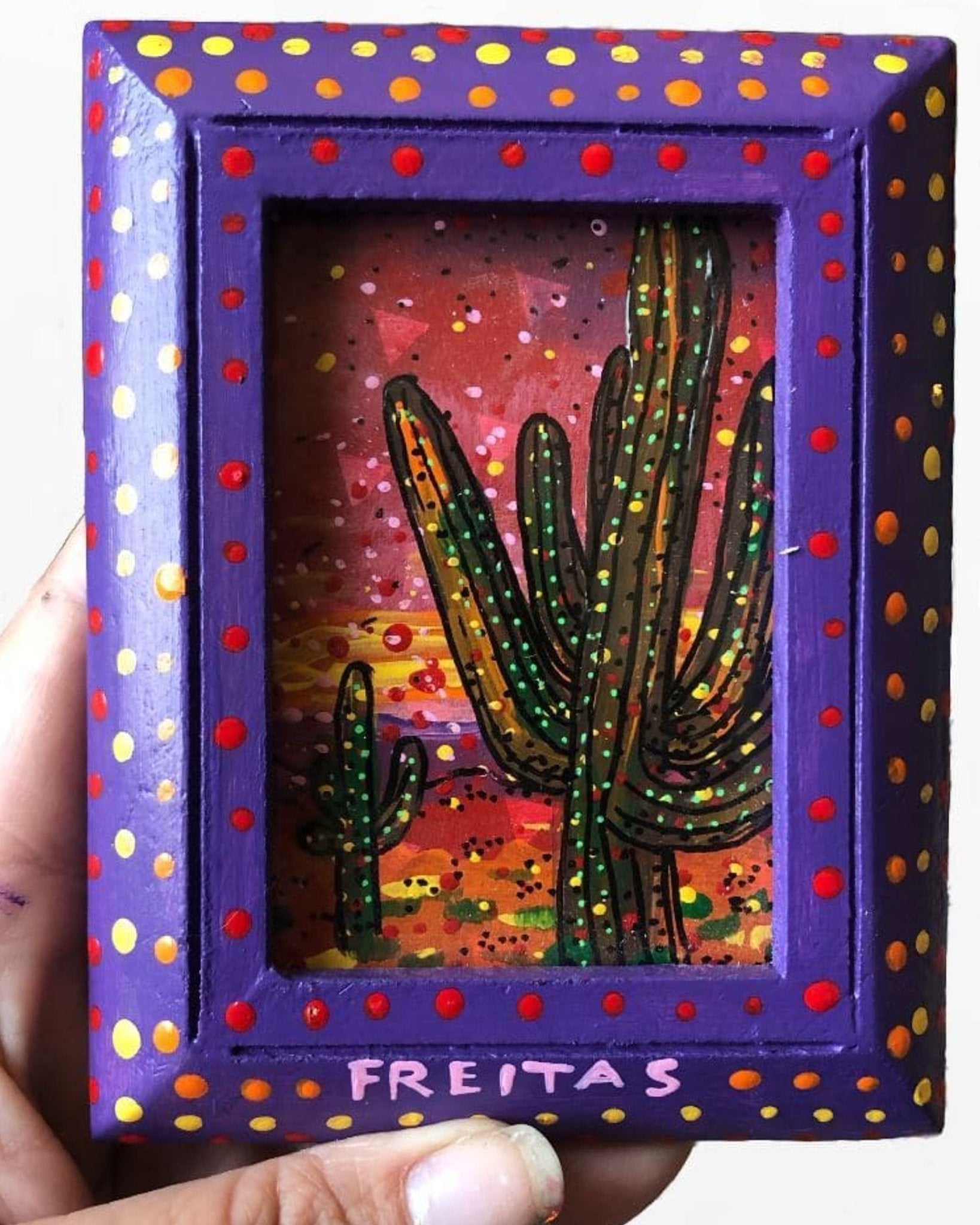 Gold Canyon, AZ - mini original painting - Heather Freitas - fine art home deccor