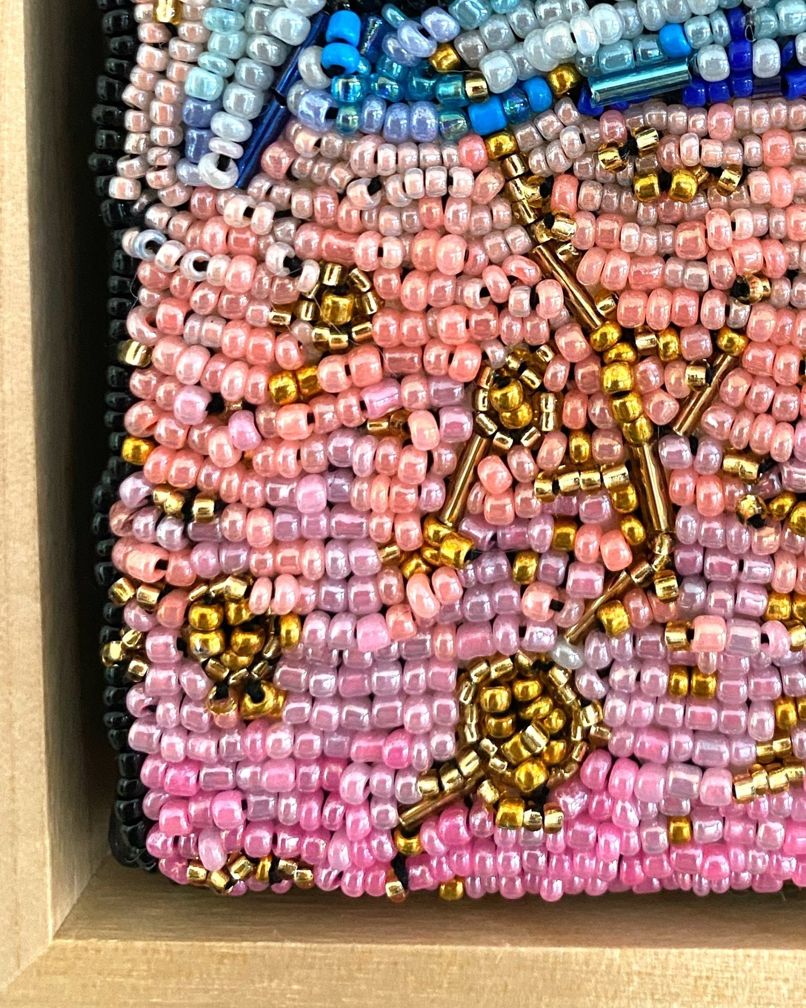 Golden Hour Peacock ( Fully Beaded Artwork ) - Heather Freitas - fine art home deccor