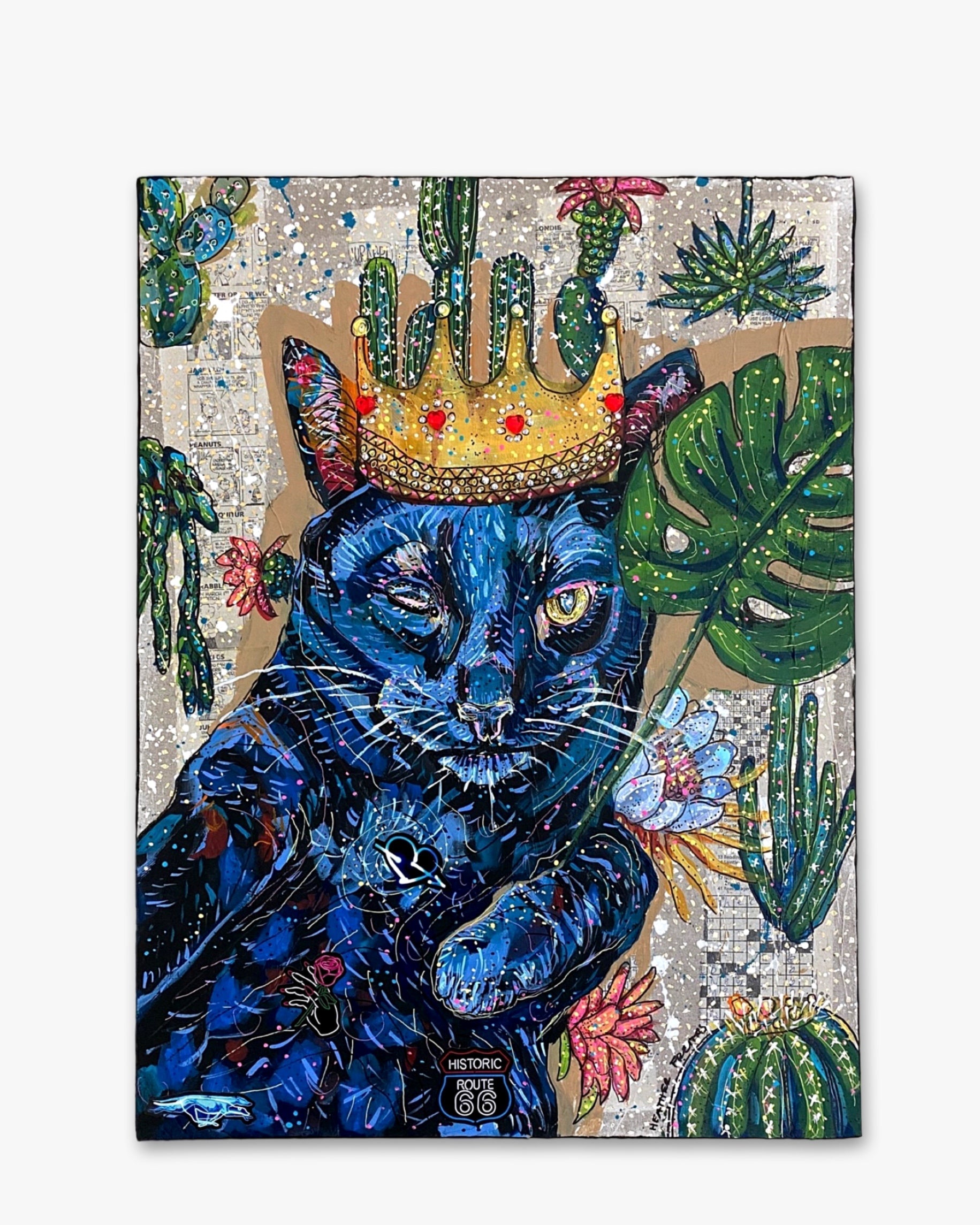 Gutter Cat Hansel ( Original Painting ) - Heather Freitas - fine art home deccor