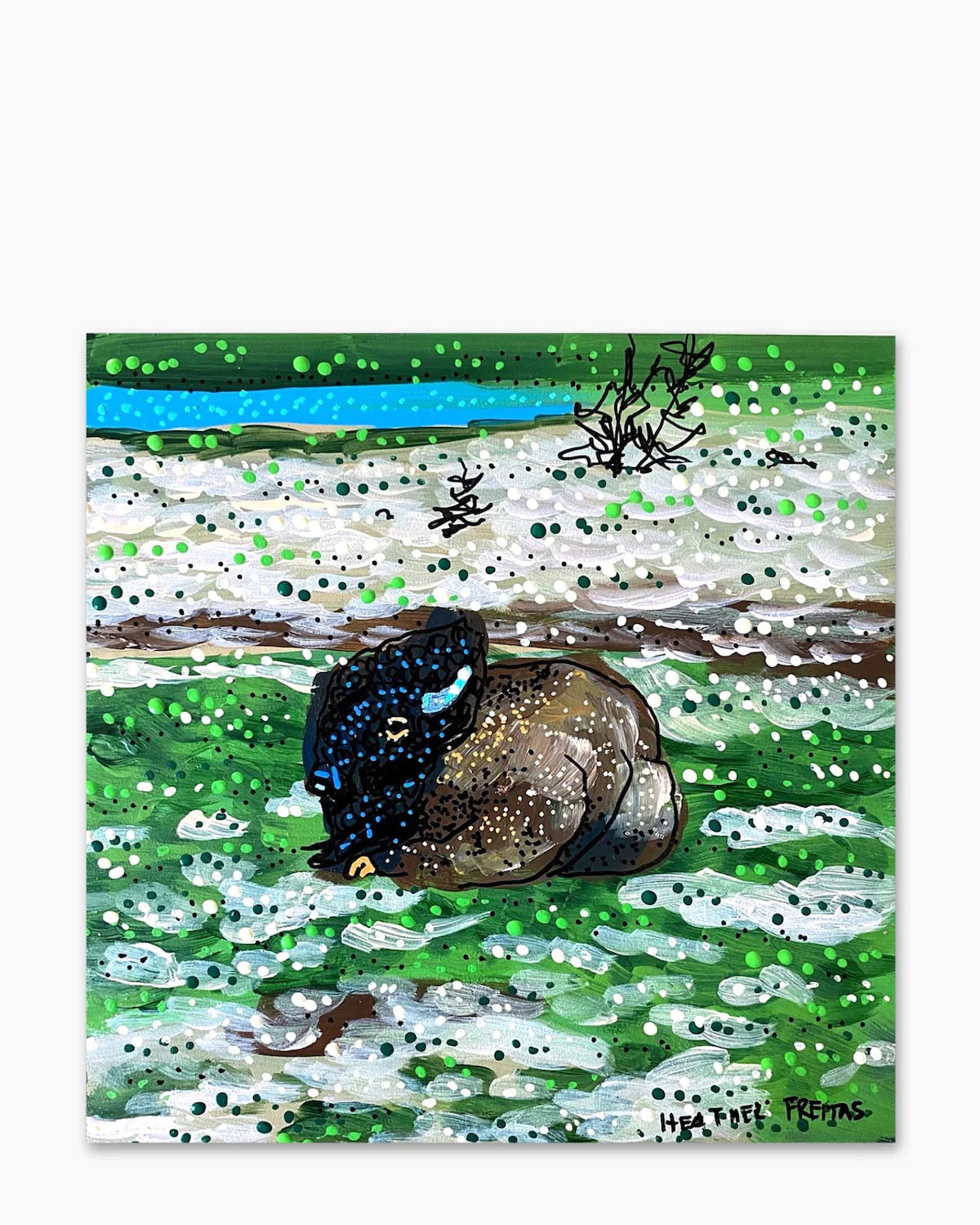 Henry The Buffalo - @anna_stouffer ( Original Painting ) - Heather Freitas - fine art home deccor