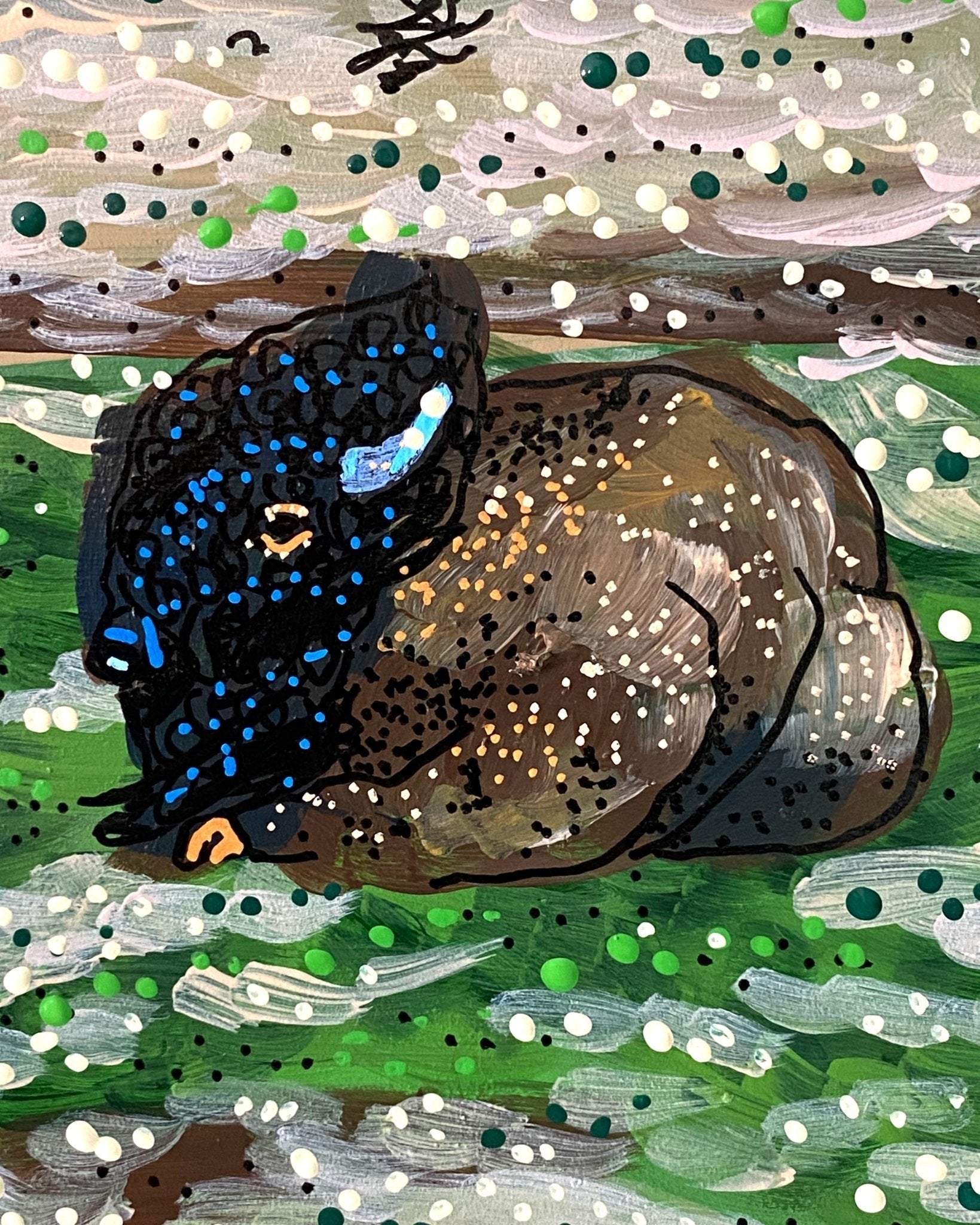 Henry The Buffalo - @anna_stouffer ( Original Painting ) - Heather Freitas - fine art home deccor