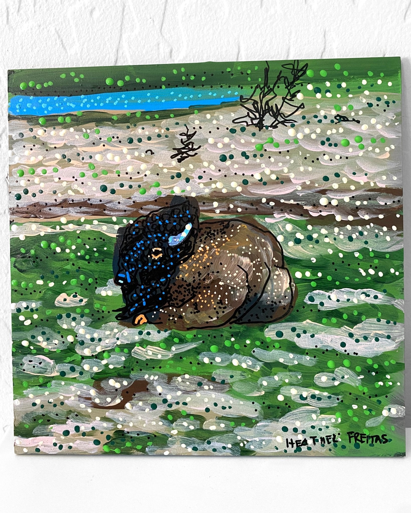 Henry The Buffalo - @anna_stouffer ( Original Painting ) - Heather Freitas - fine art home deccor