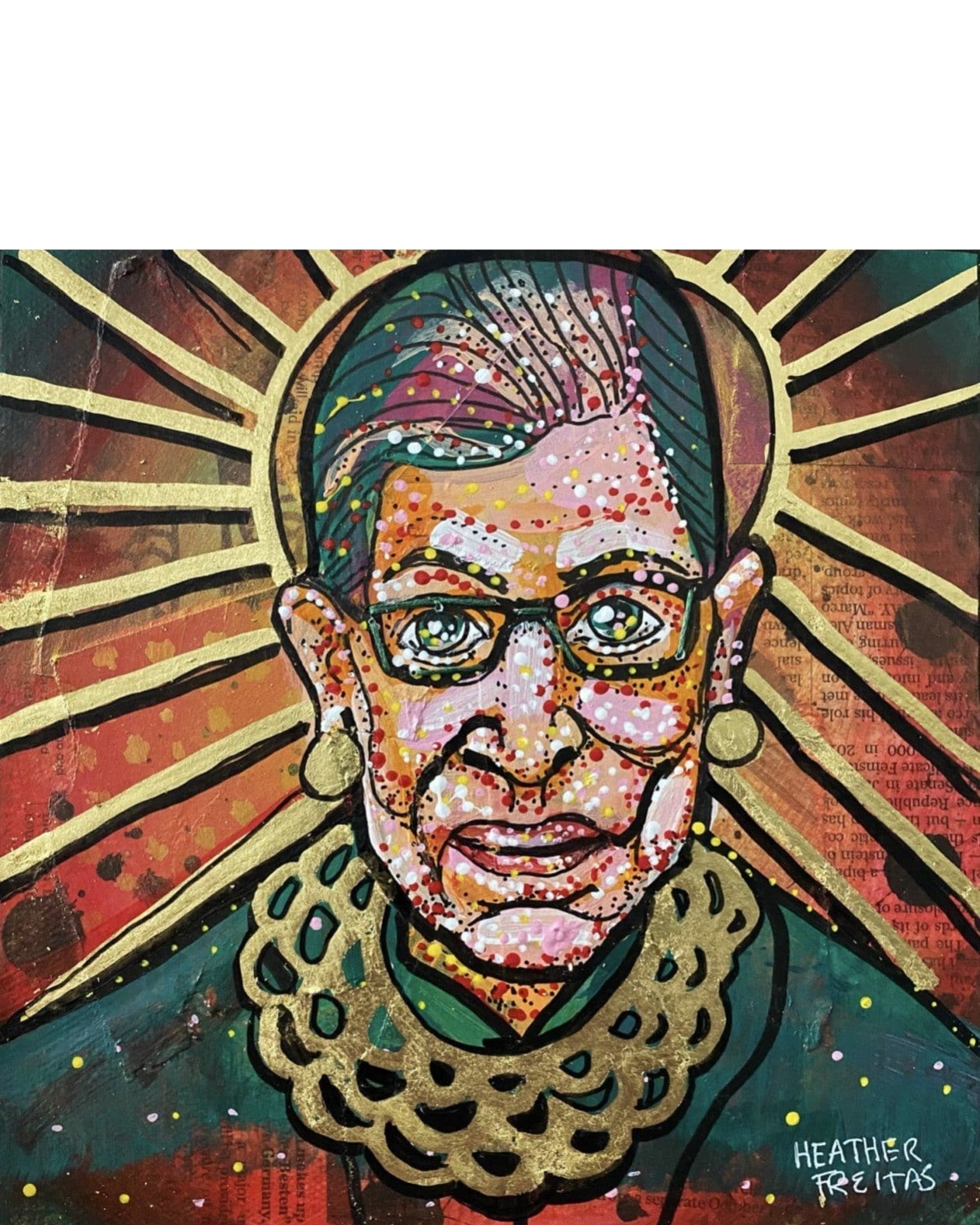 Holy RBG- Vintage Edition - Heather Freitas - fine art home deccor