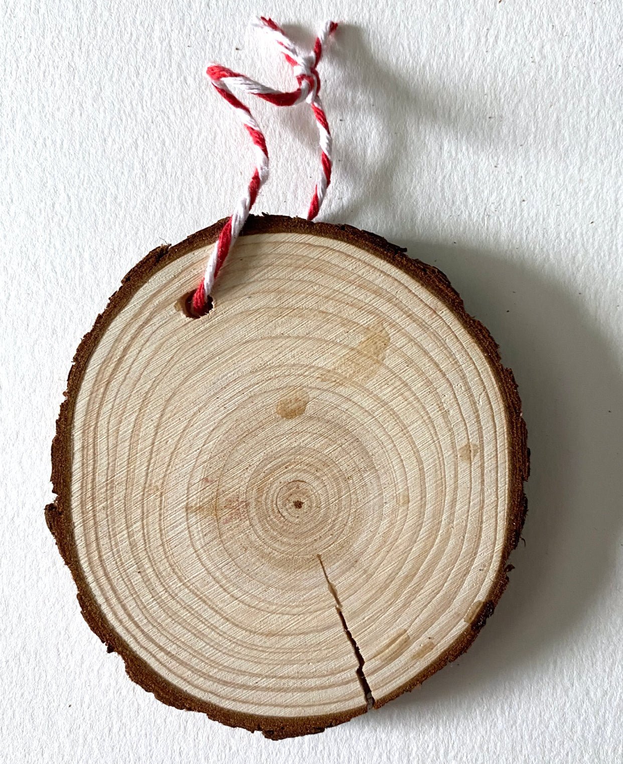 HOT Pink Moon Hand Painted Santa Ornament - Heather Freitas - fine art home deccor