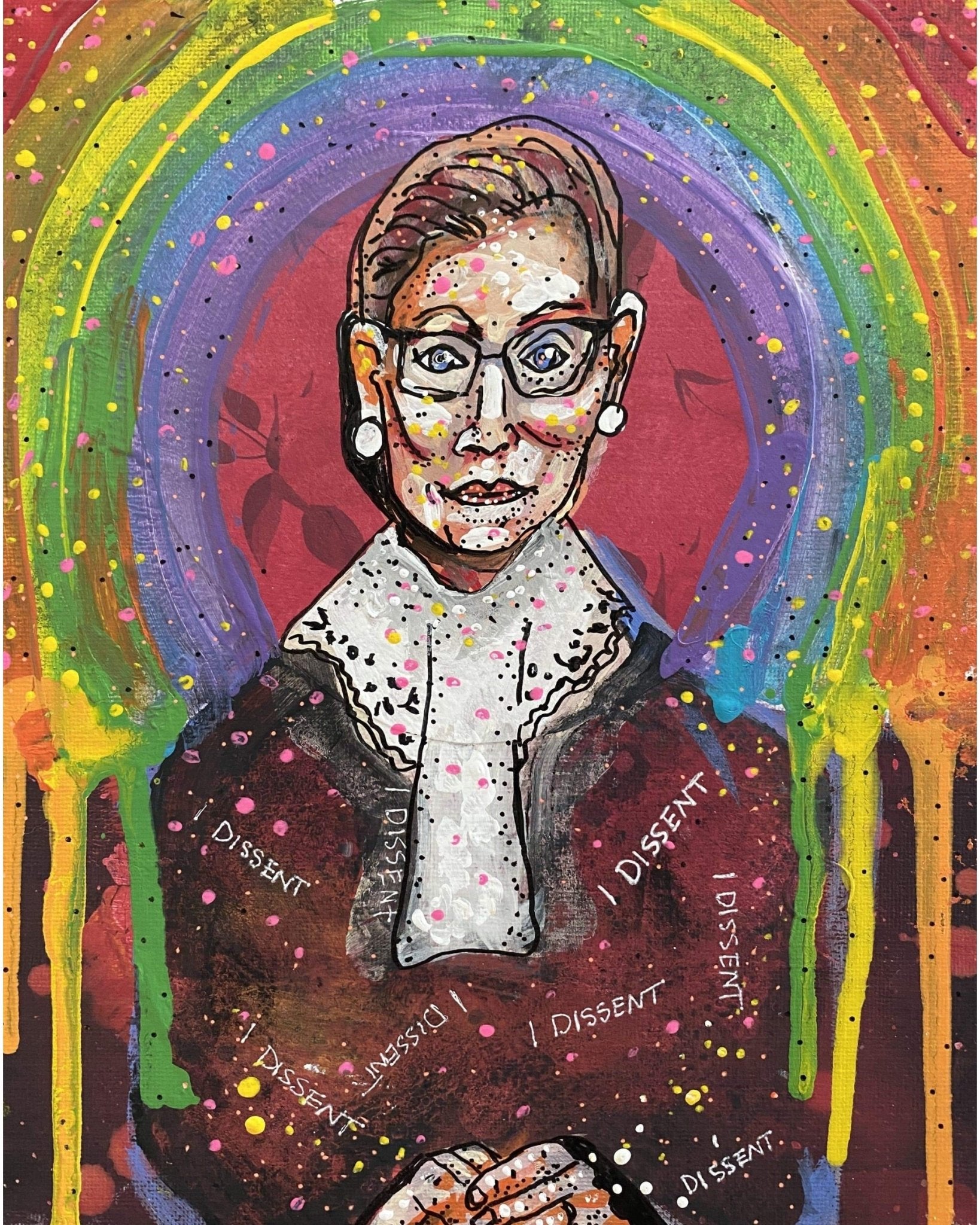 I Dissent - RBG Rainbow - Heather Freitas - fine art home deccor
