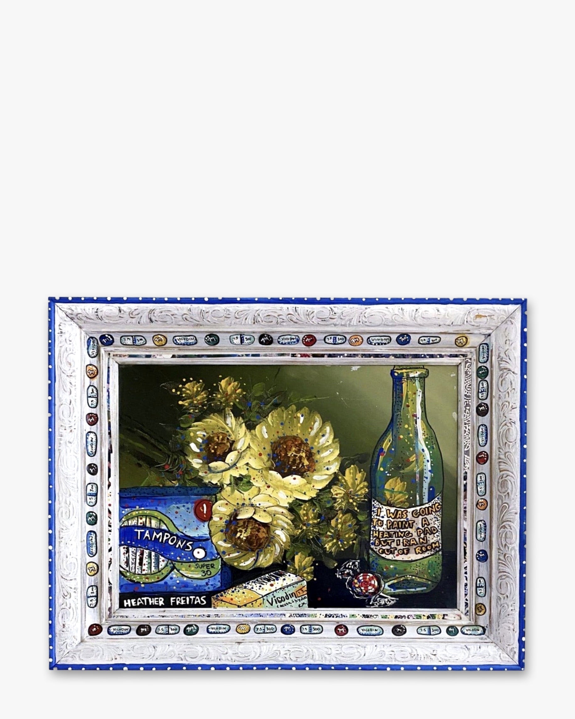 I Was Going To Paint A Heating Pad But I Ran Out Of Room ( Original Painting ) - Heather Freitas - fine art home deccor